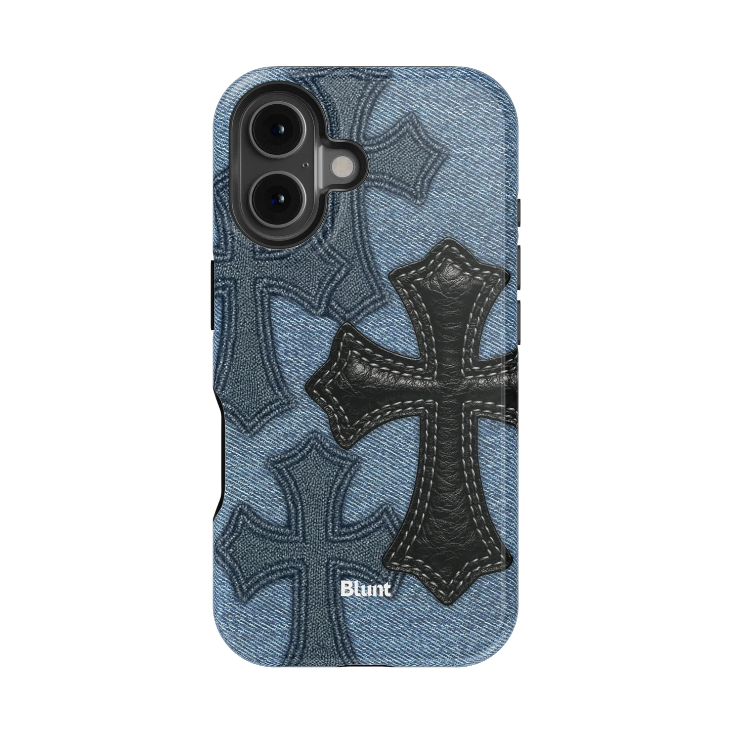 Denim Black Cross iPhone Case