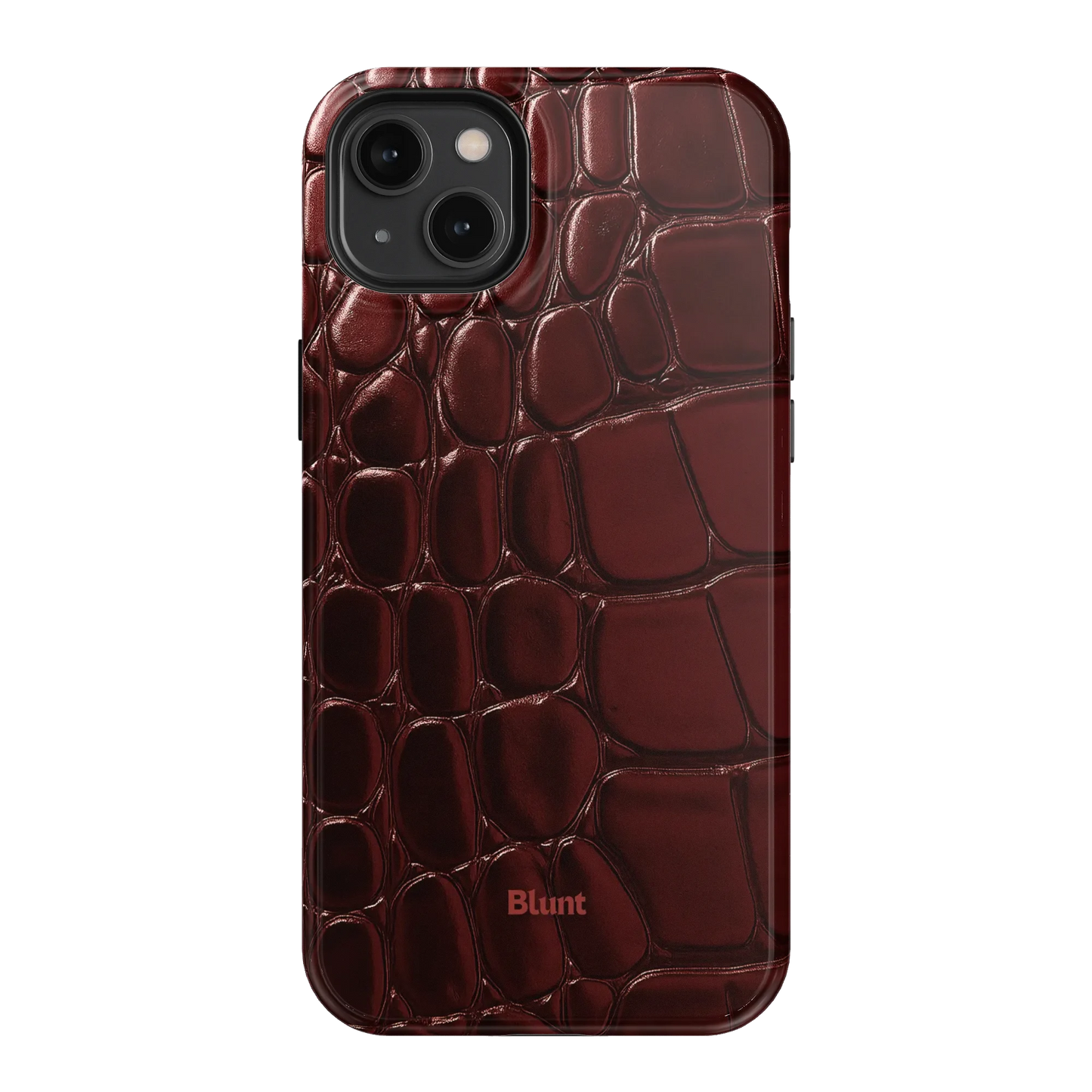 Oxblood Croc iPhone Case