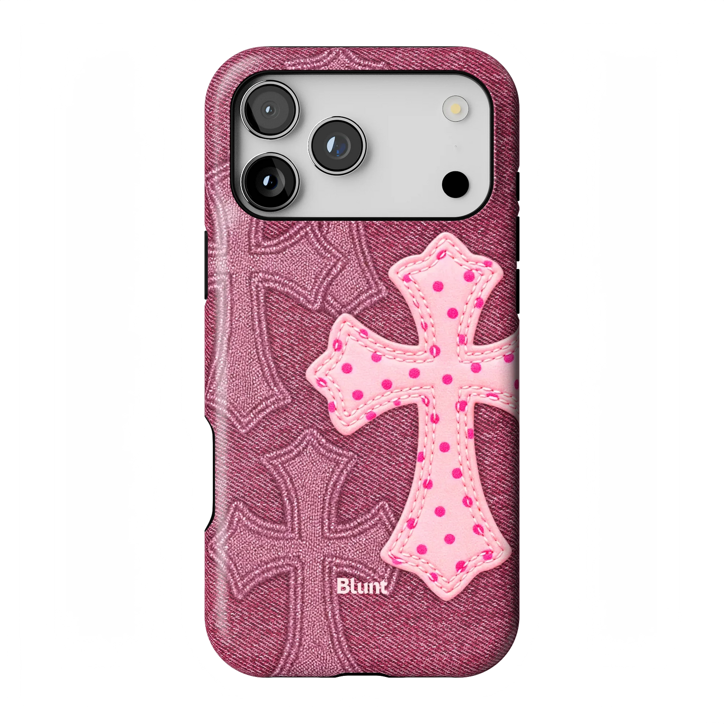 Pink Dottie Cross iPhone Case