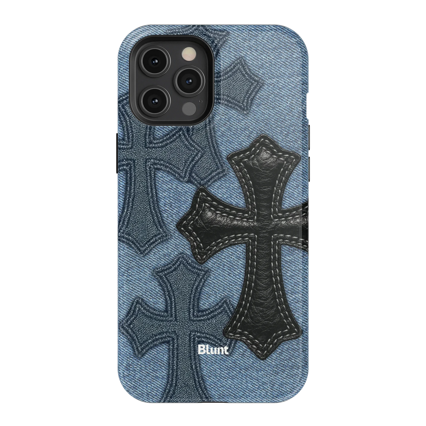Denim Black Cross iPhone Case