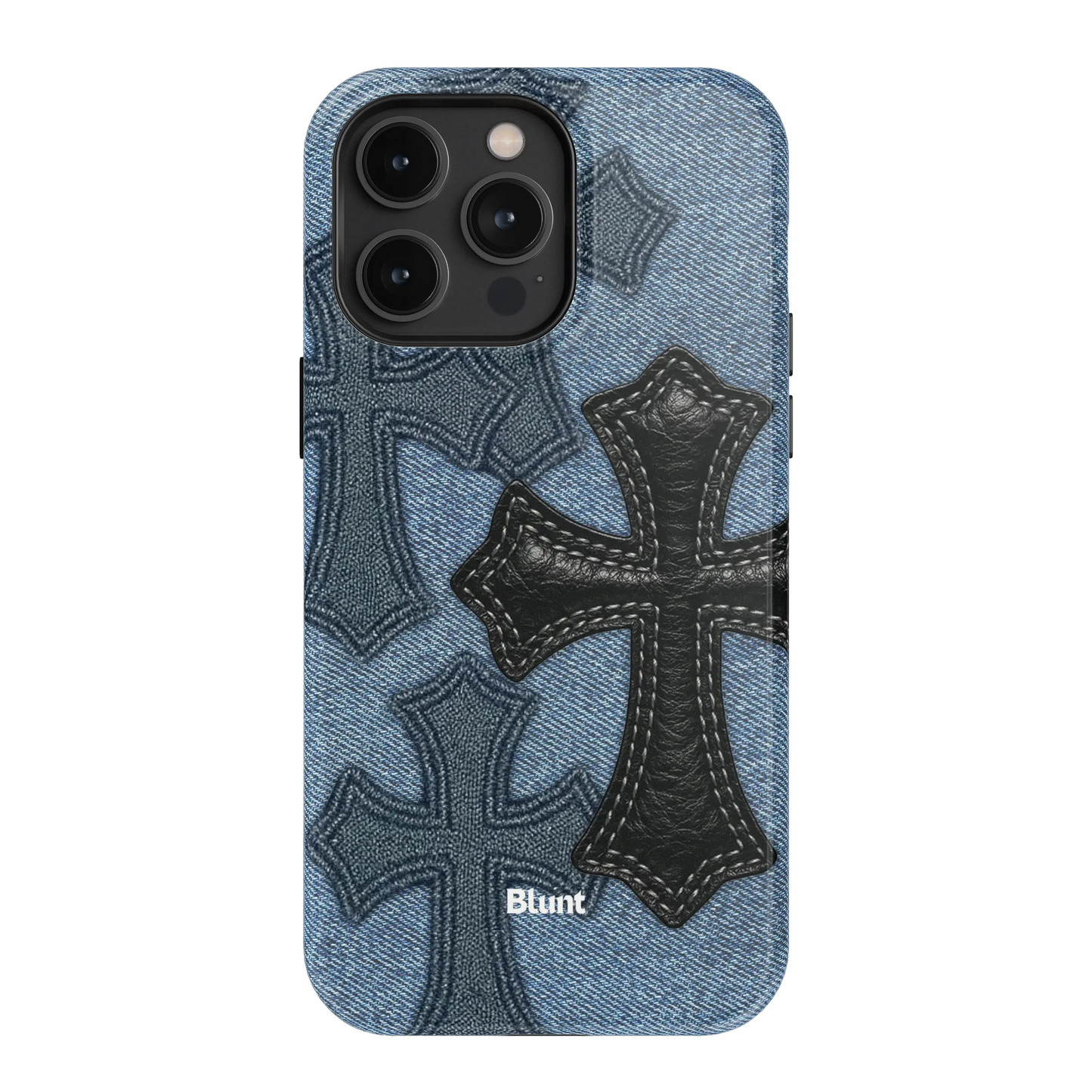 Denim Black Cross iPhone Case