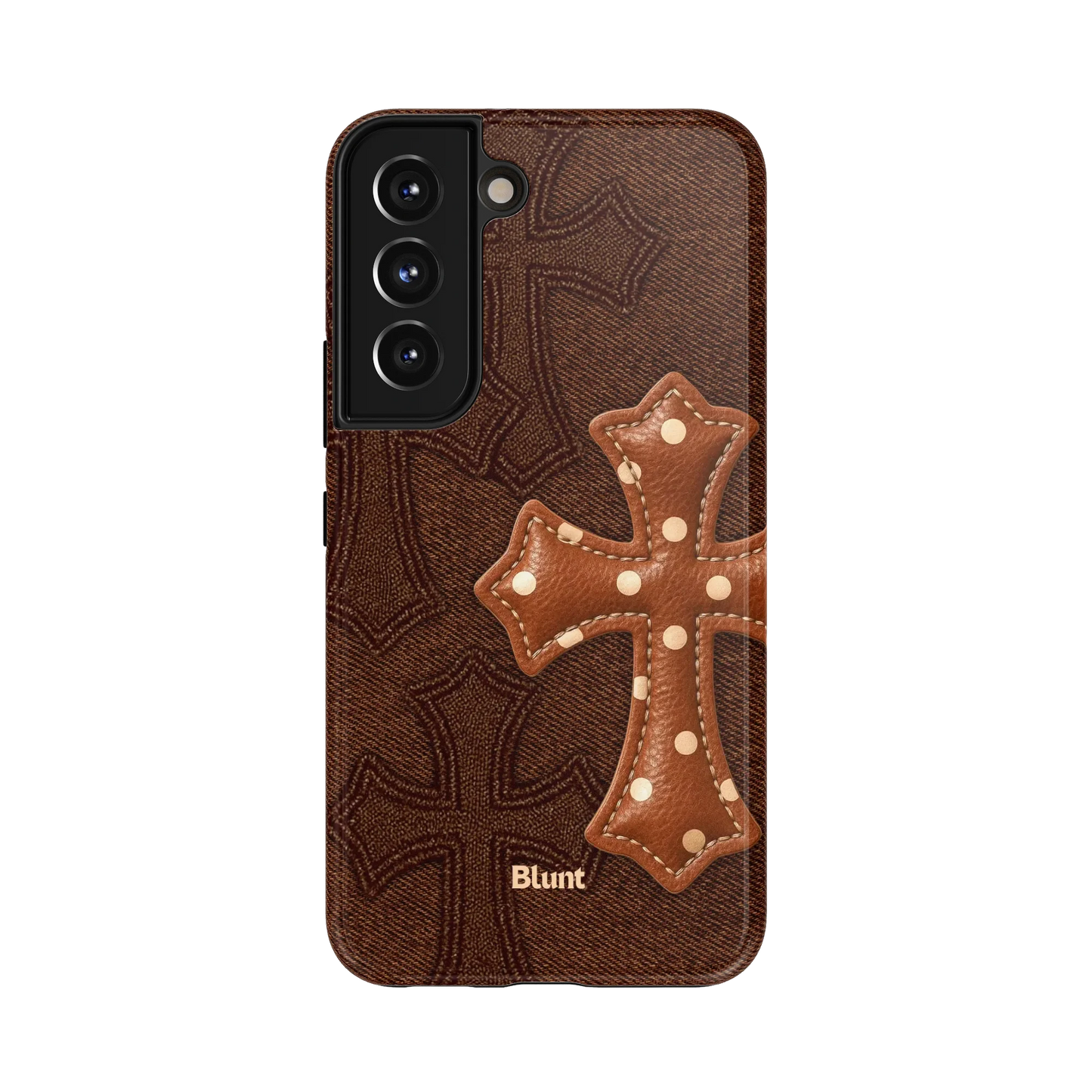 Brown Polka Cross Samsung Case