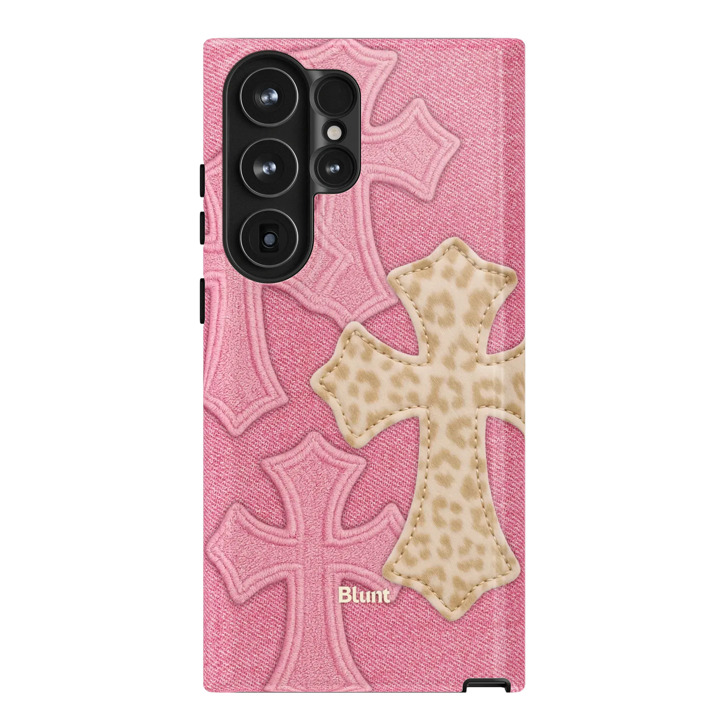Pink Cheetah Cross Samsung Case