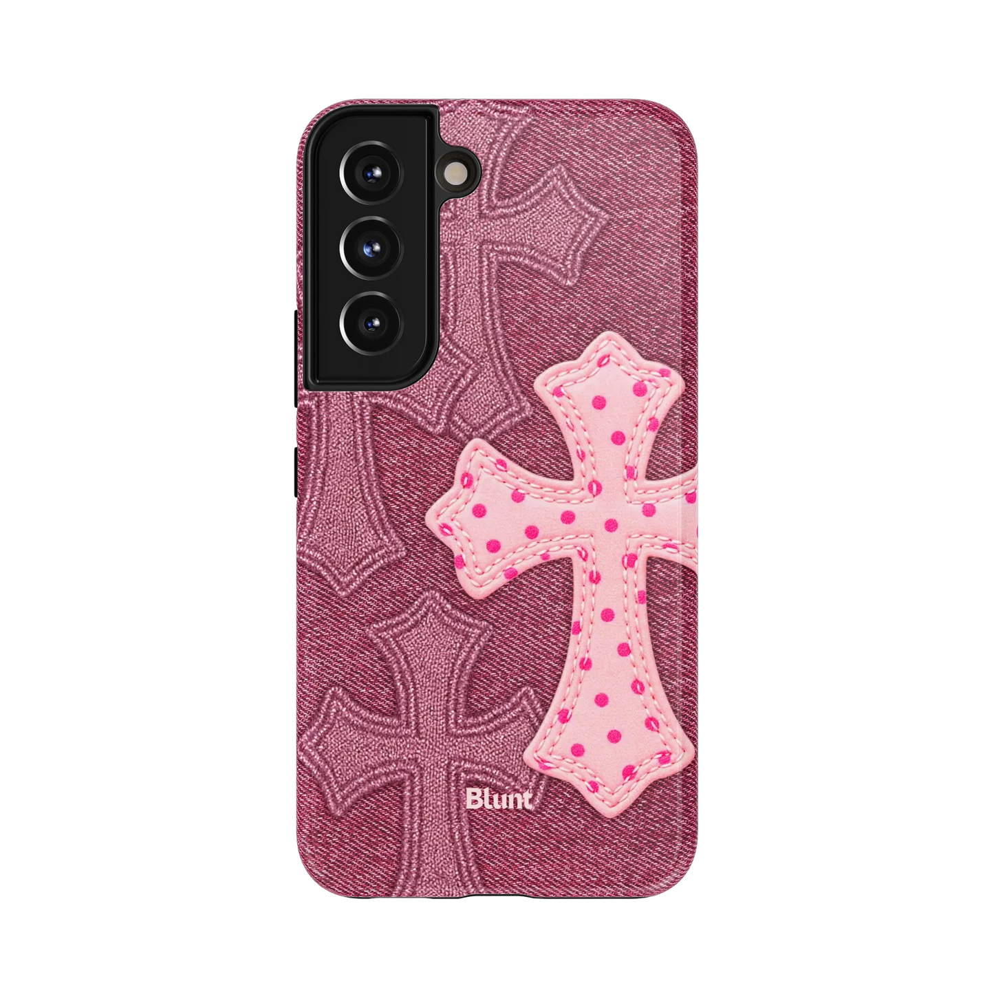 Pink Dottie Cross Samsung Case