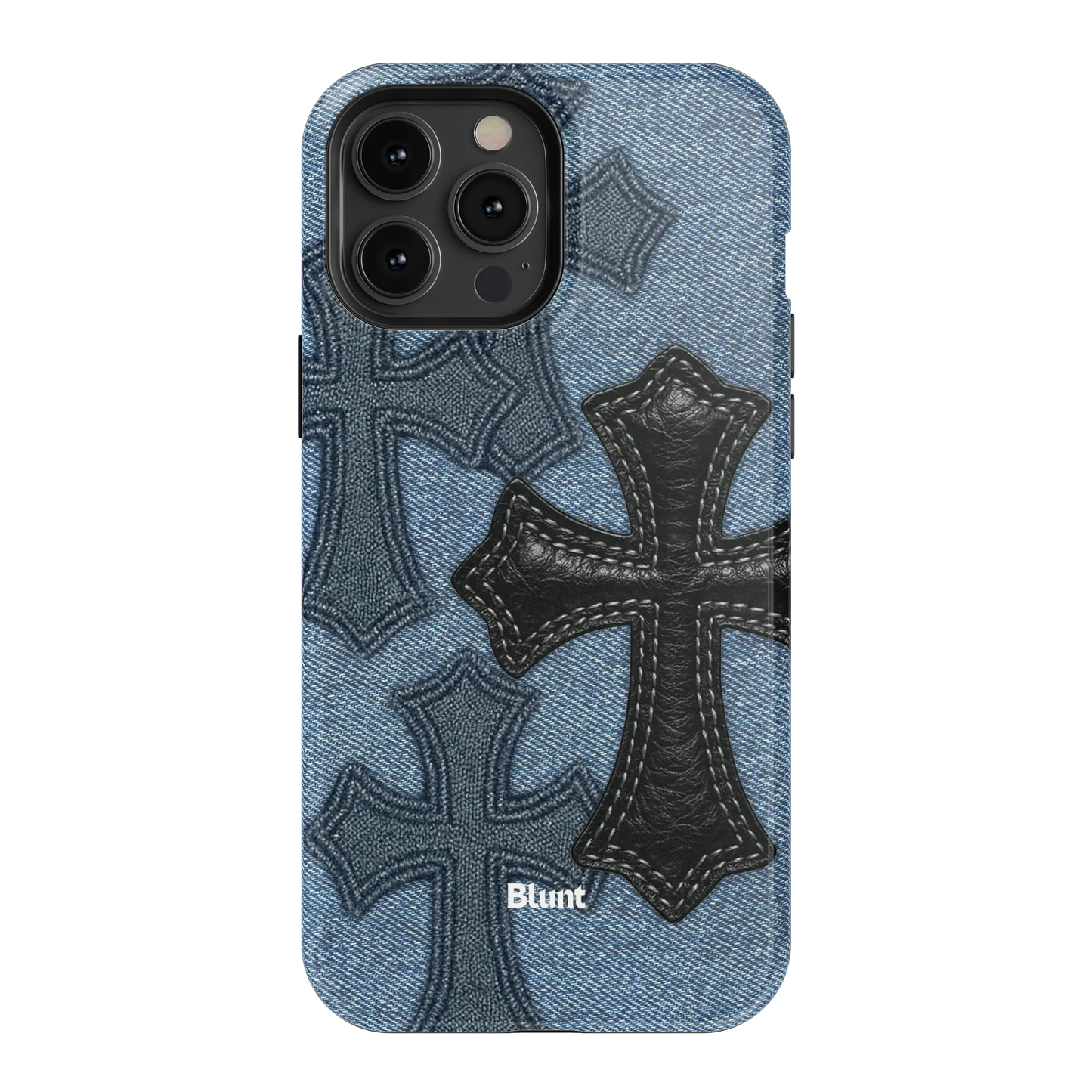 Denim Black Cross iPhone Case