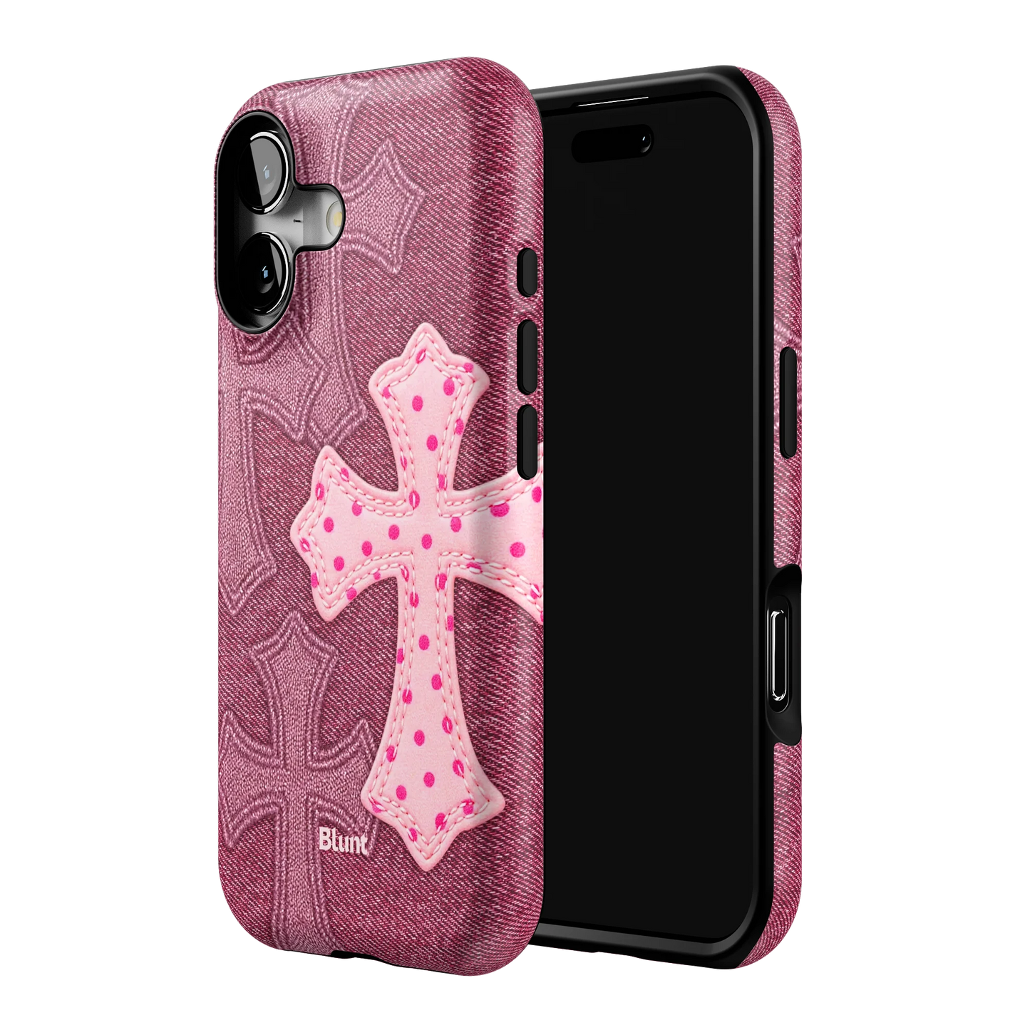 Pink Dottie Cross iPhone Case