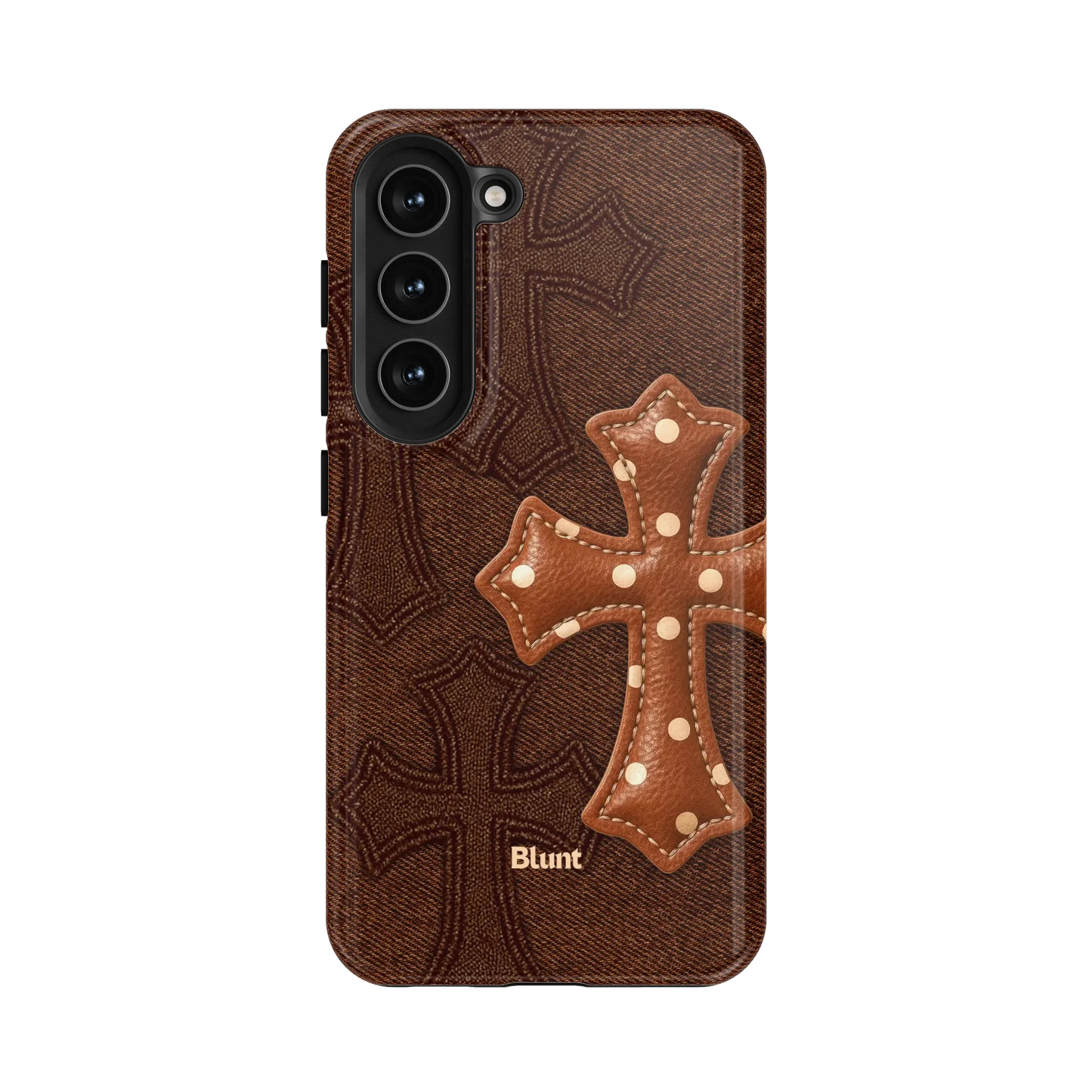 Brown Polka Cross Samsung Case