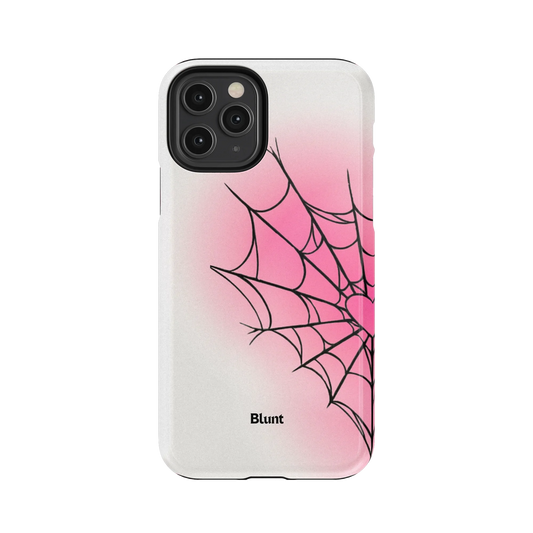 White Pink Web iPhone Case
