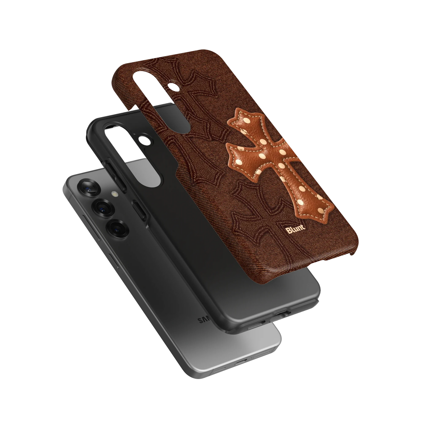 Brown Polka Cross Samsung Case