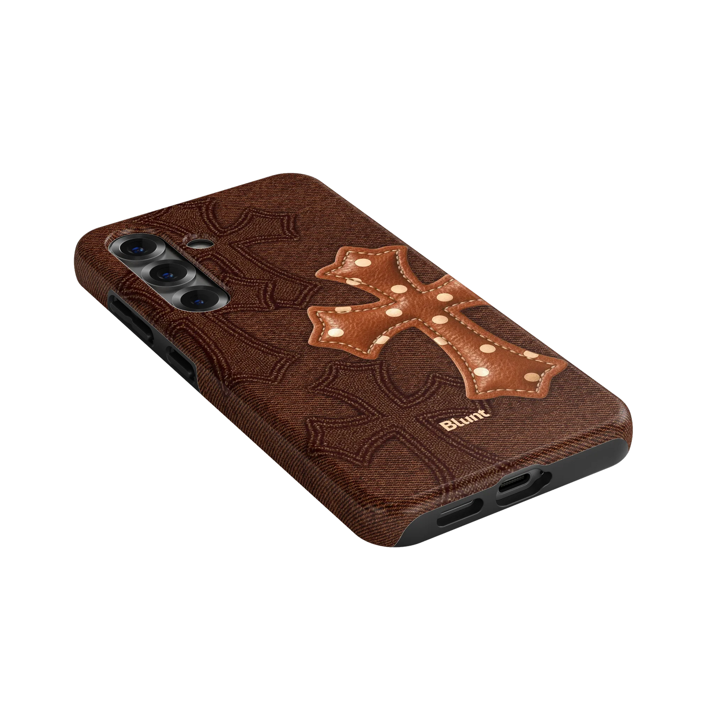 Brown Polka Cross Samsung Case