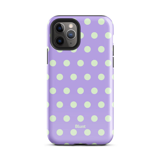 Lavender Mint Polka iPhone Case - Blunt Cases