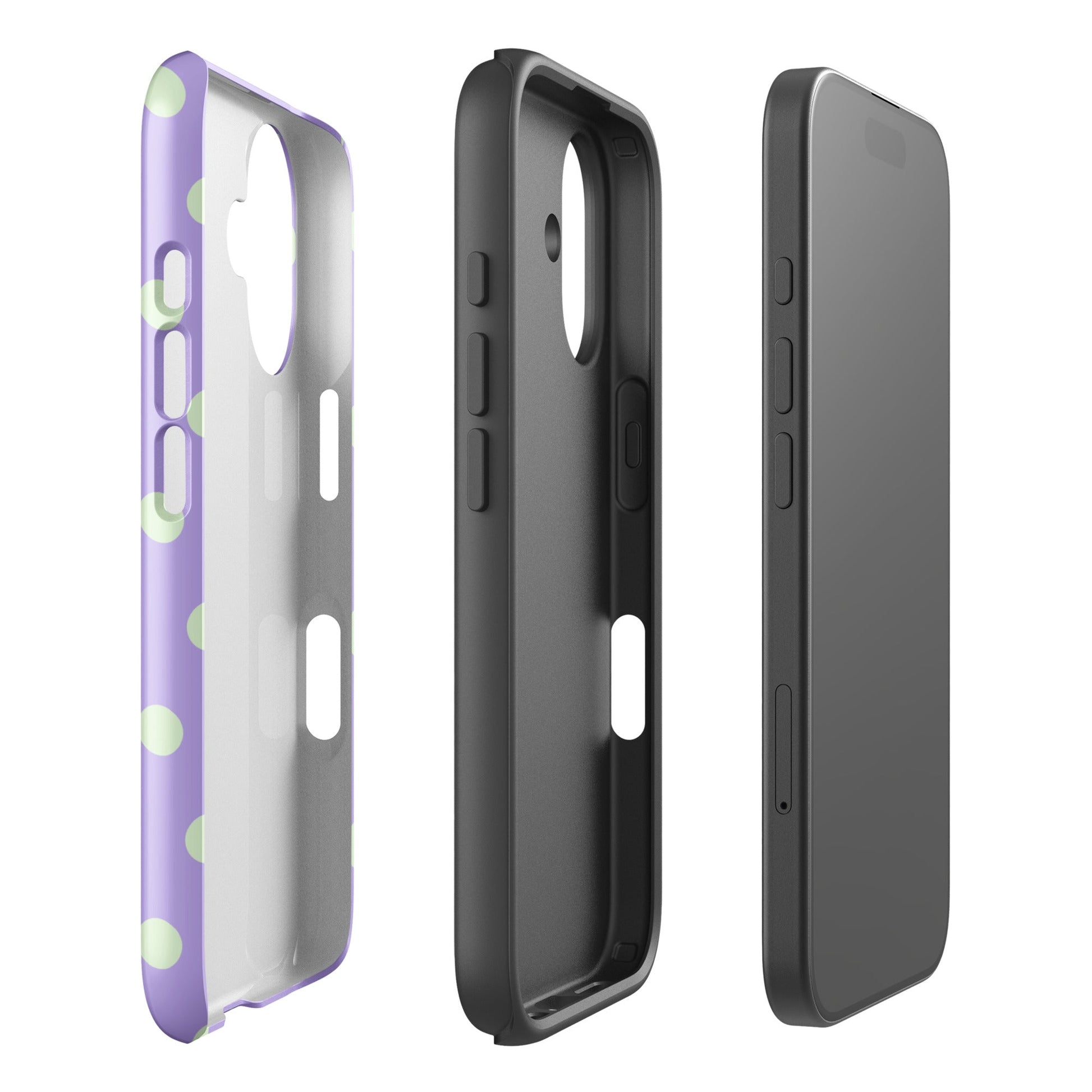 Lavender Mint Polka iPhone Case - Blunt Cases