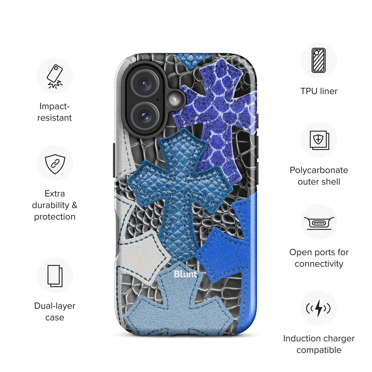 Leather Cross iPhone Case - Blunt Cases