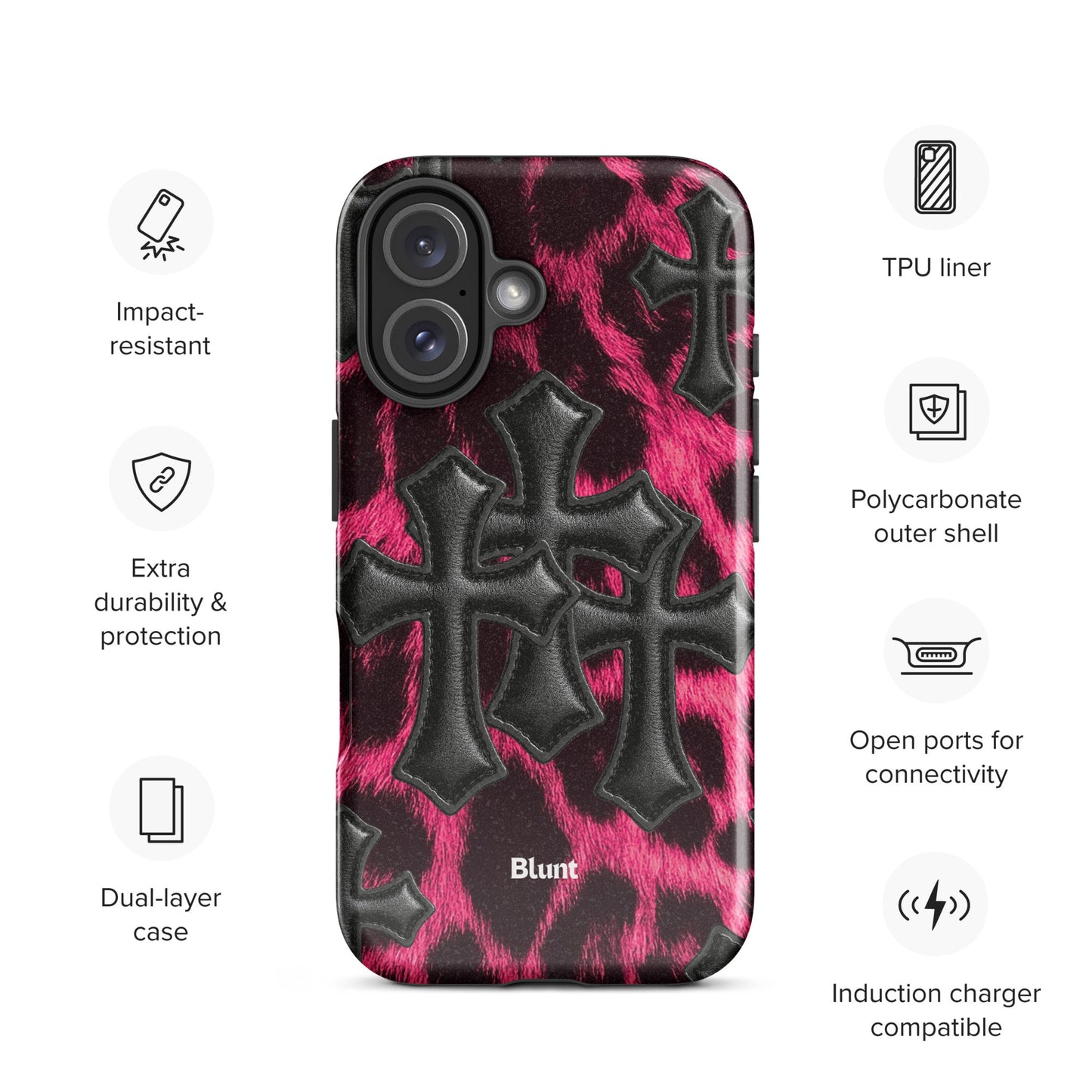 Leopard Cross iPhone Case - Blunt Cases