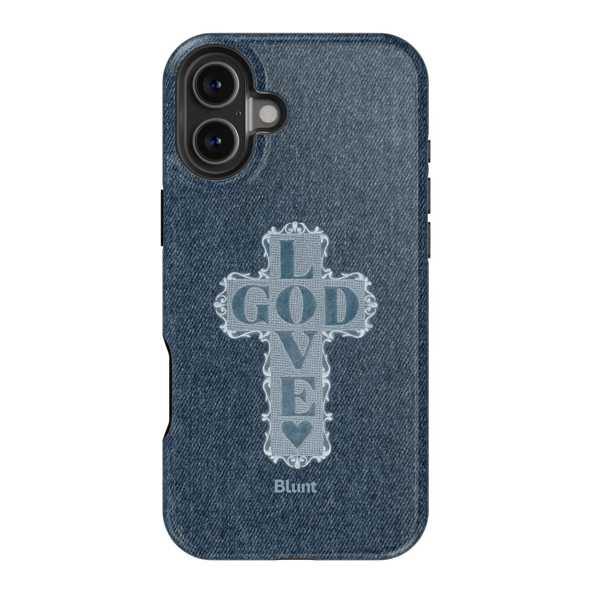 Love God Blue Cross iPhone Case - Blunt Cases