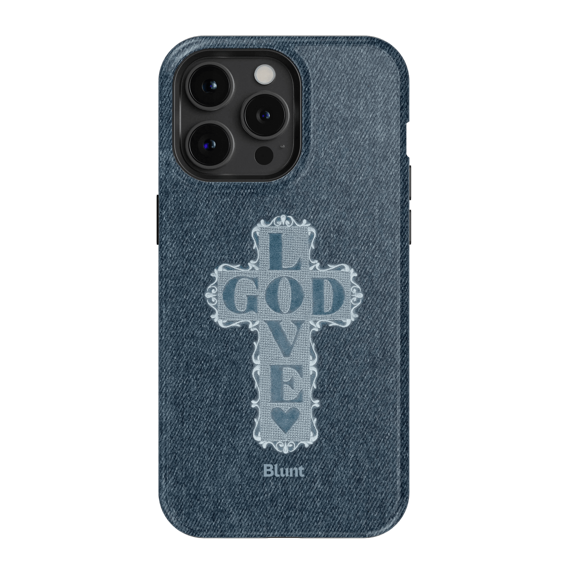 Love God Blue Cross iPhone Case - Blunt Cases
