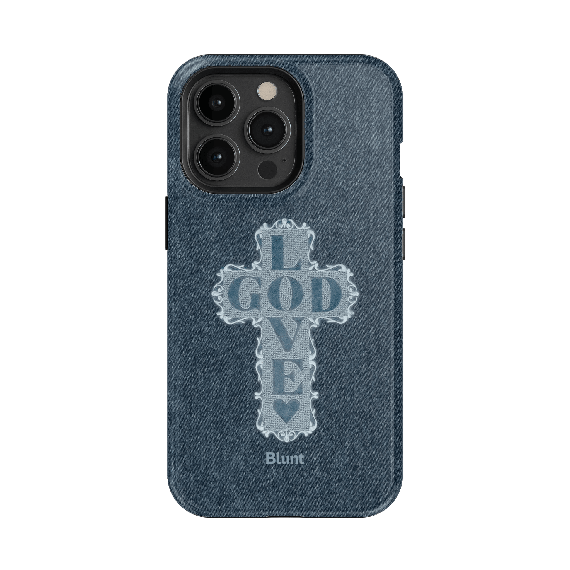 Love God Blue Cross iPhone Case - Blunt Cases