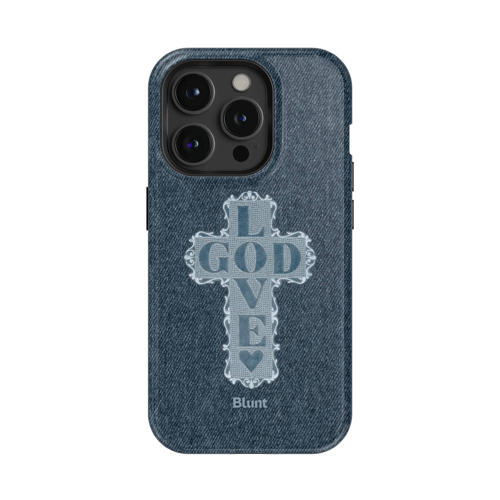 Love God Blue Cross iPhone Case - Blunt Cases