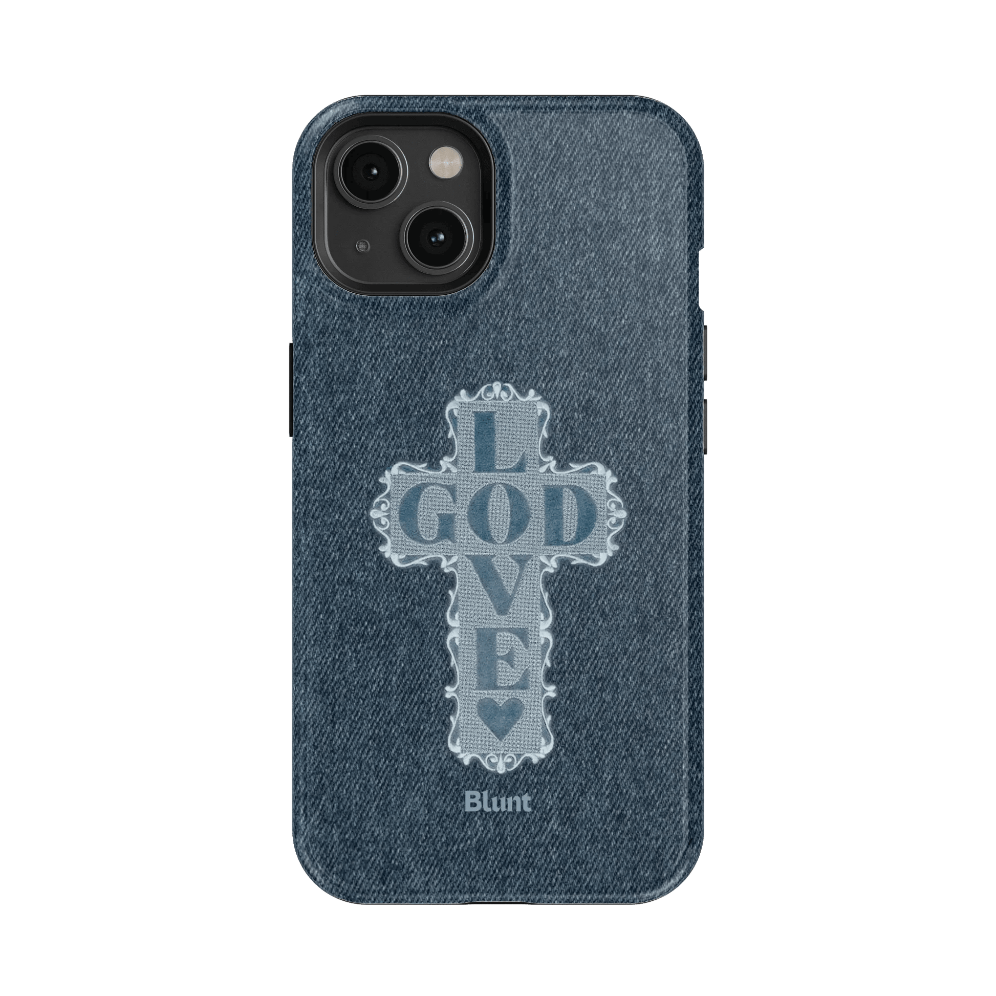 Love God Blue Cross iPhone Case - Blunt Cases