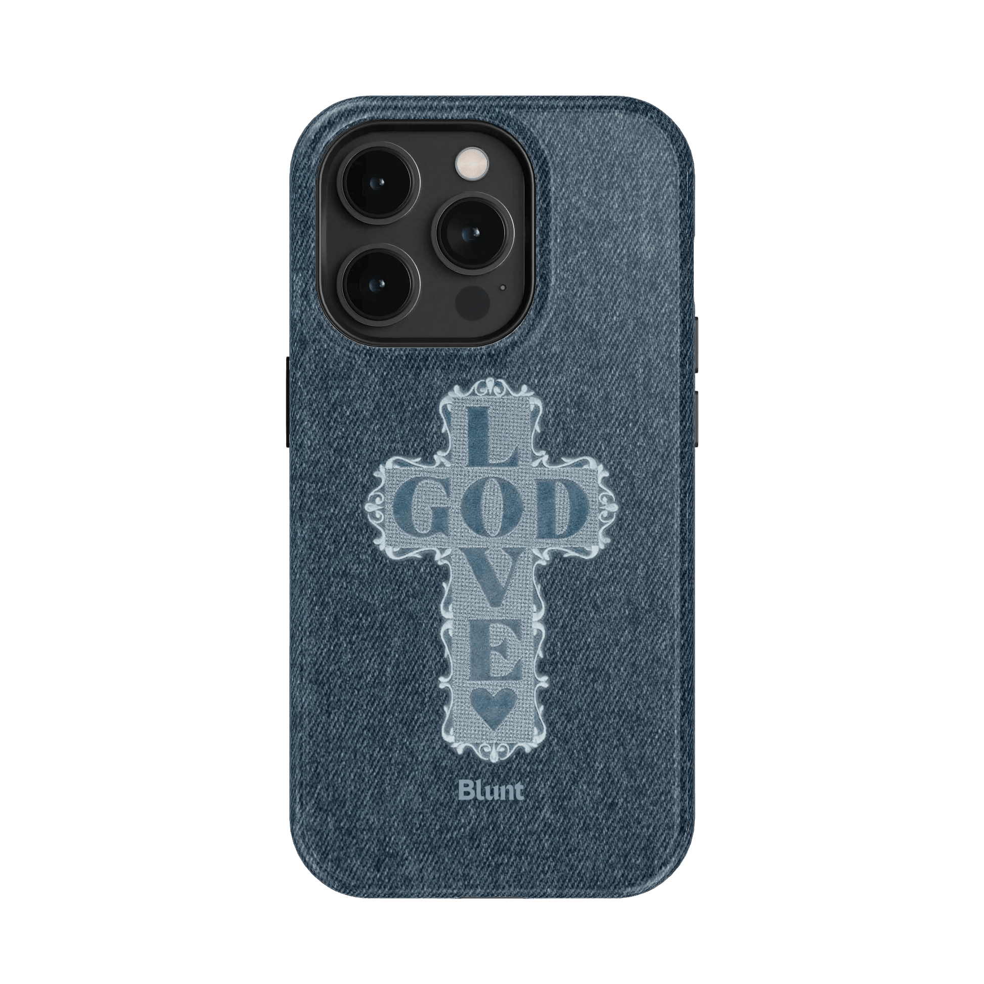 Love God Blue Cross iPhone Case - Blunt Cases