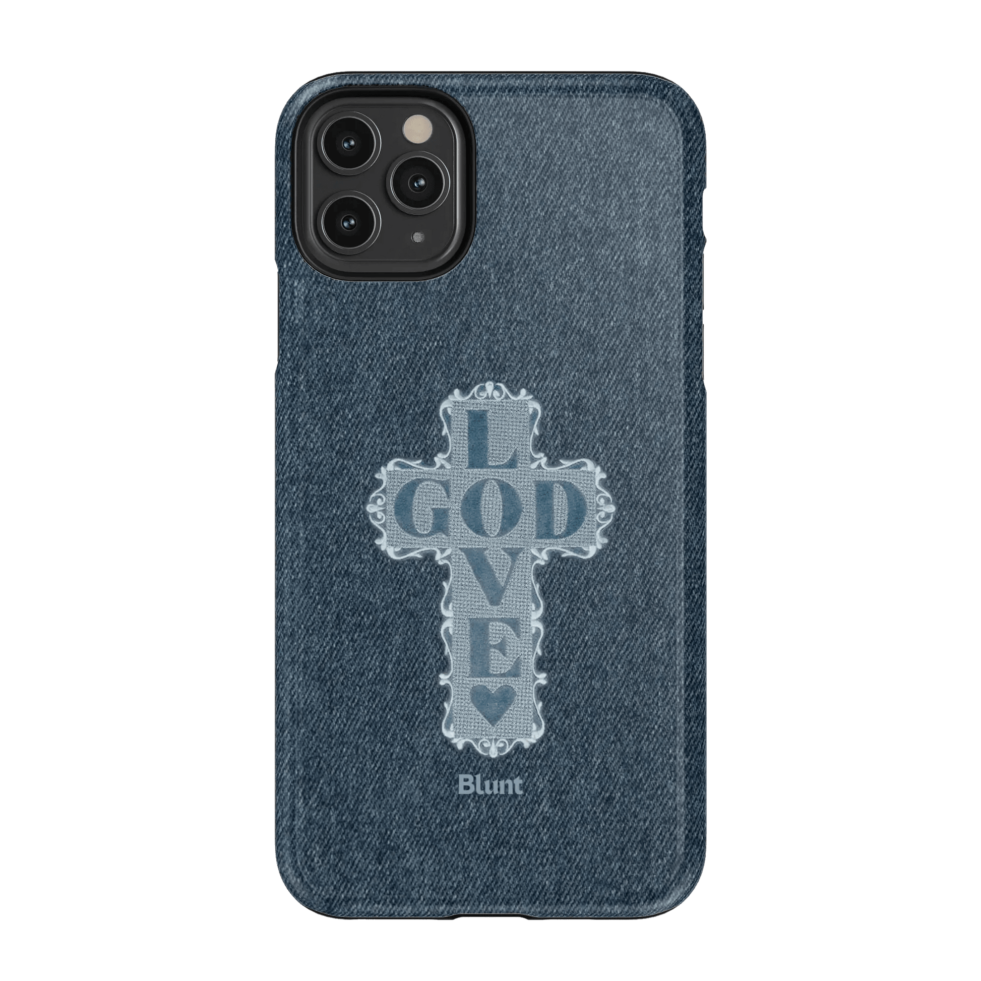 Love God Blue Cross iPhone Case - Blunt Cases