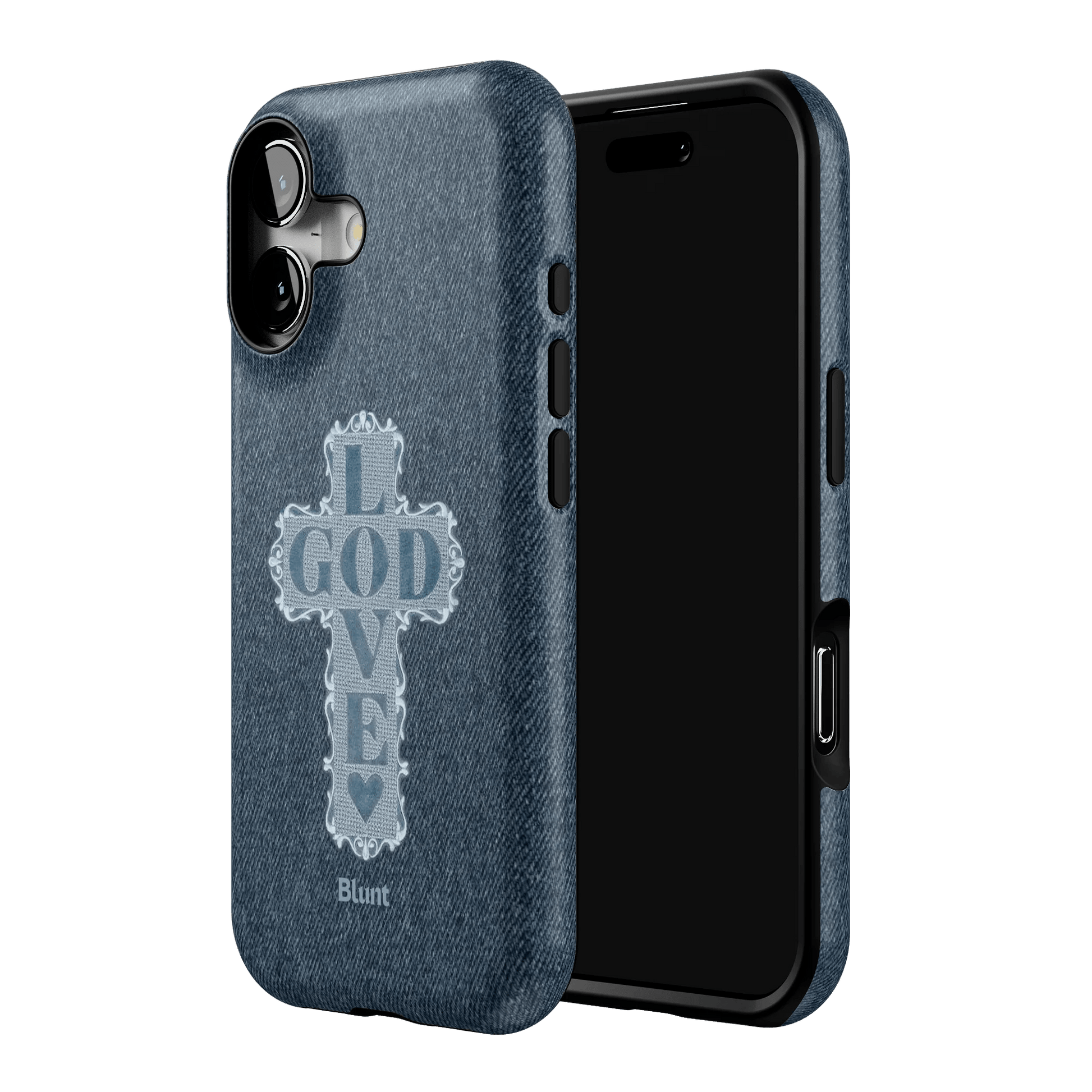 Love God Blue Cross iPhone Case - Blunt Cases