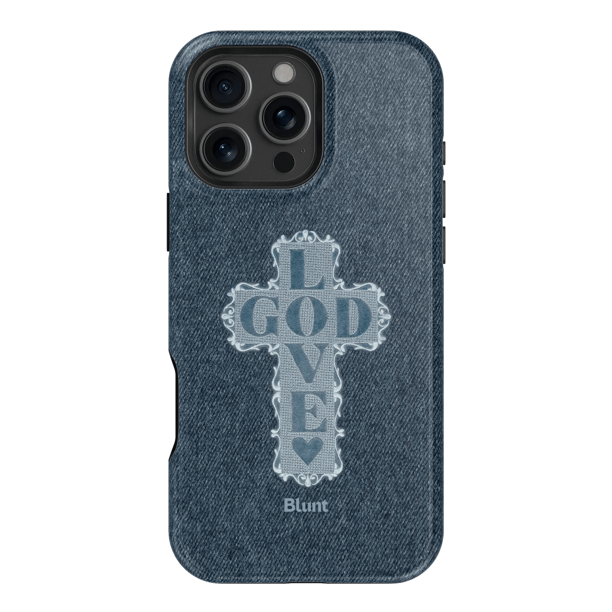 Love God Blue Cross iPhone Case - Blunt Cases
