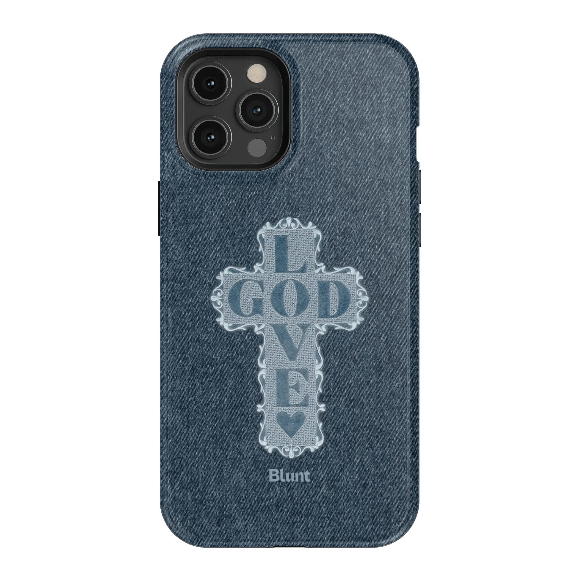 Love God Blue Cross iPhone Case - Blunt Cases