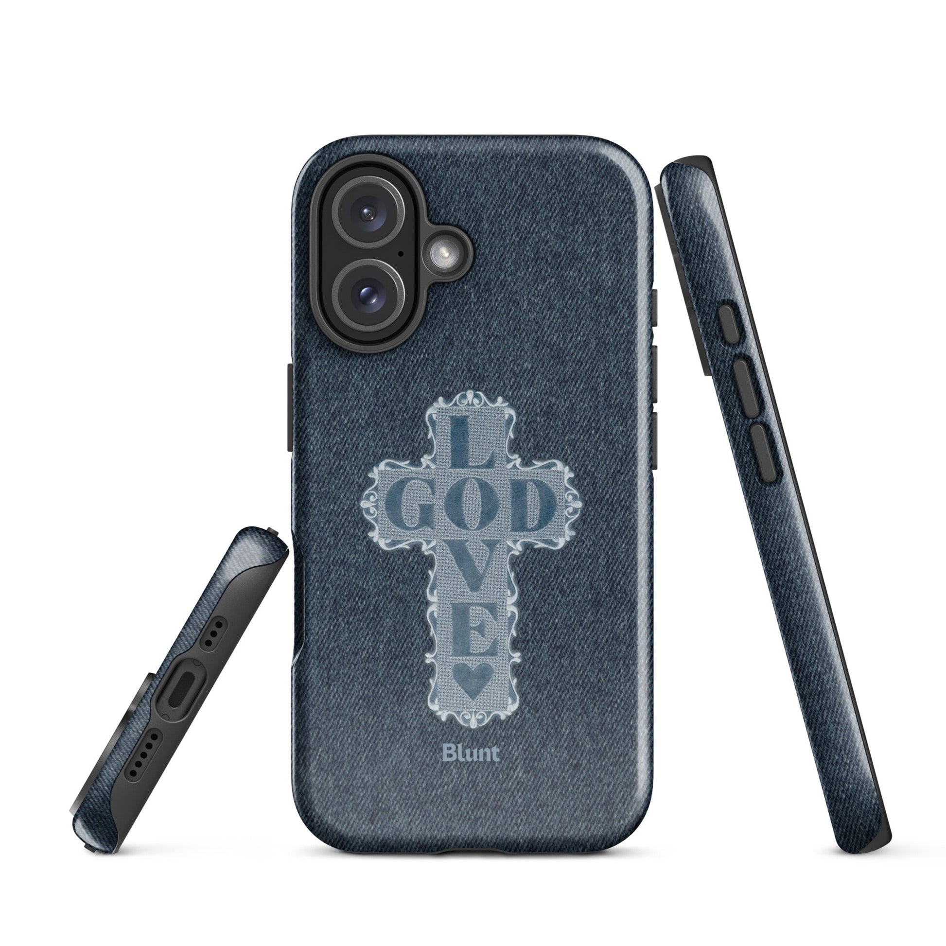 Love God Blue Cross iPhone Case - Blunt Cases