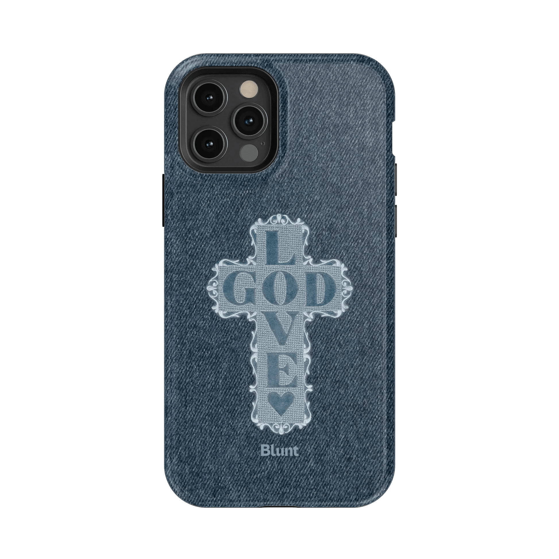 Love God Blue Cross iPhone Case - Blunt Cases