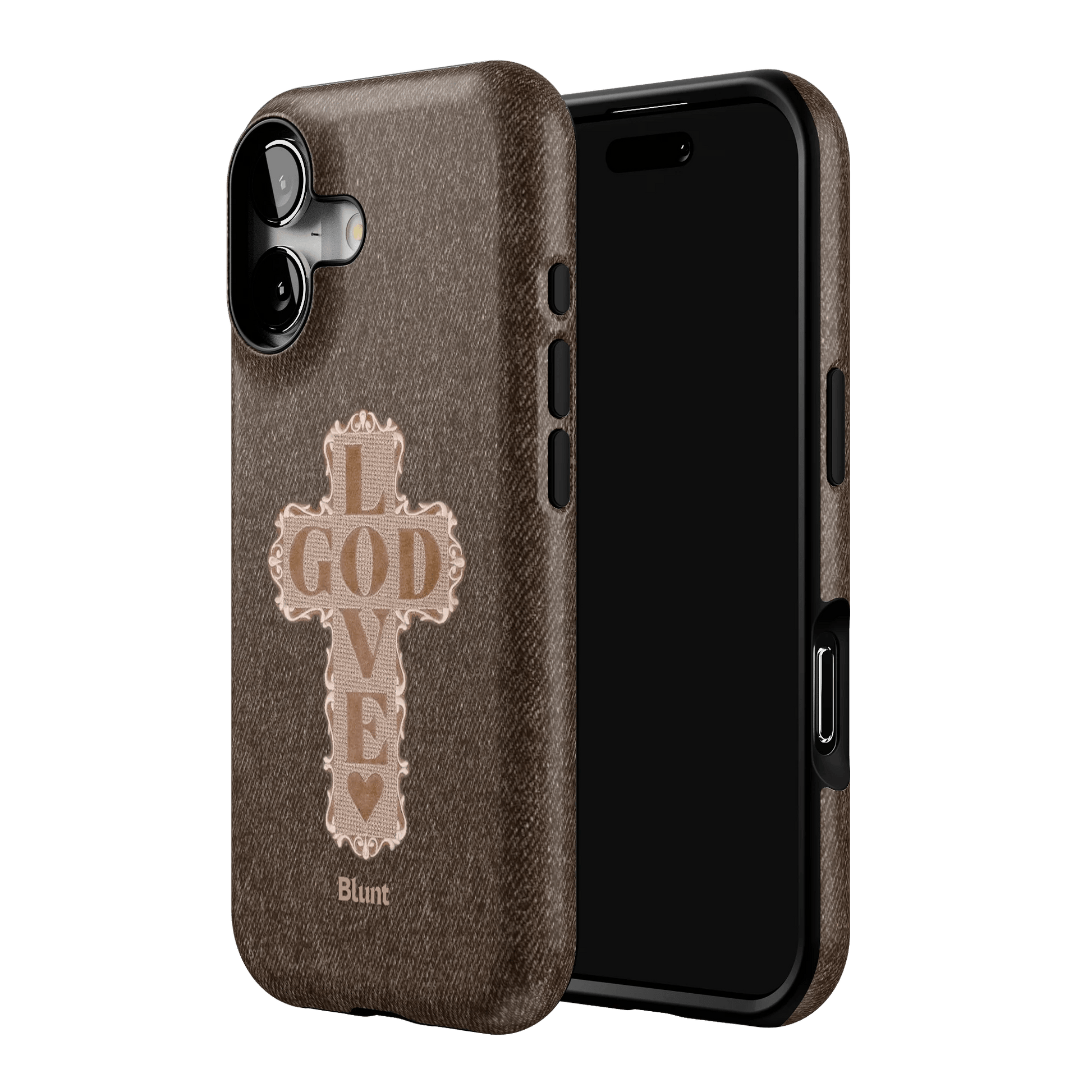 Love God Brown Cross iPhone Case - Blunt Cases