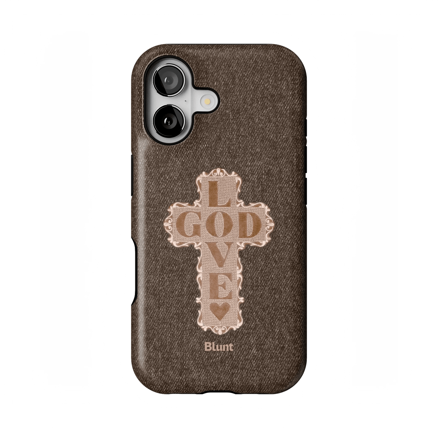 Love God Brown Cross iPhone Case - Blunt Cases