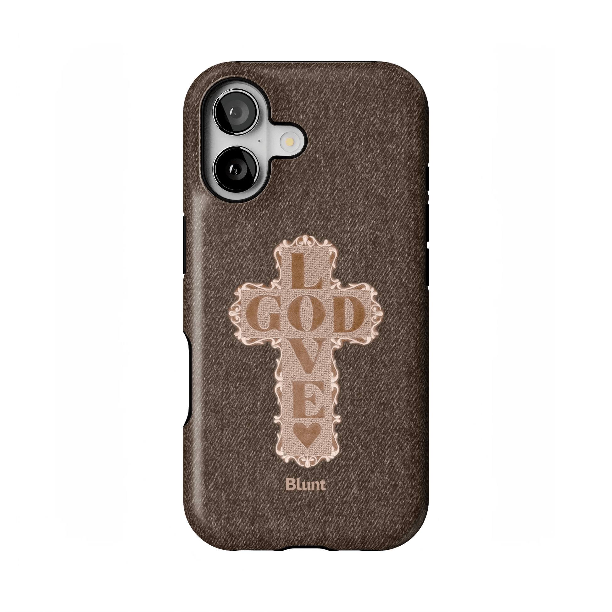 Love God Brown Cross iPhone Case - Blunt Cases