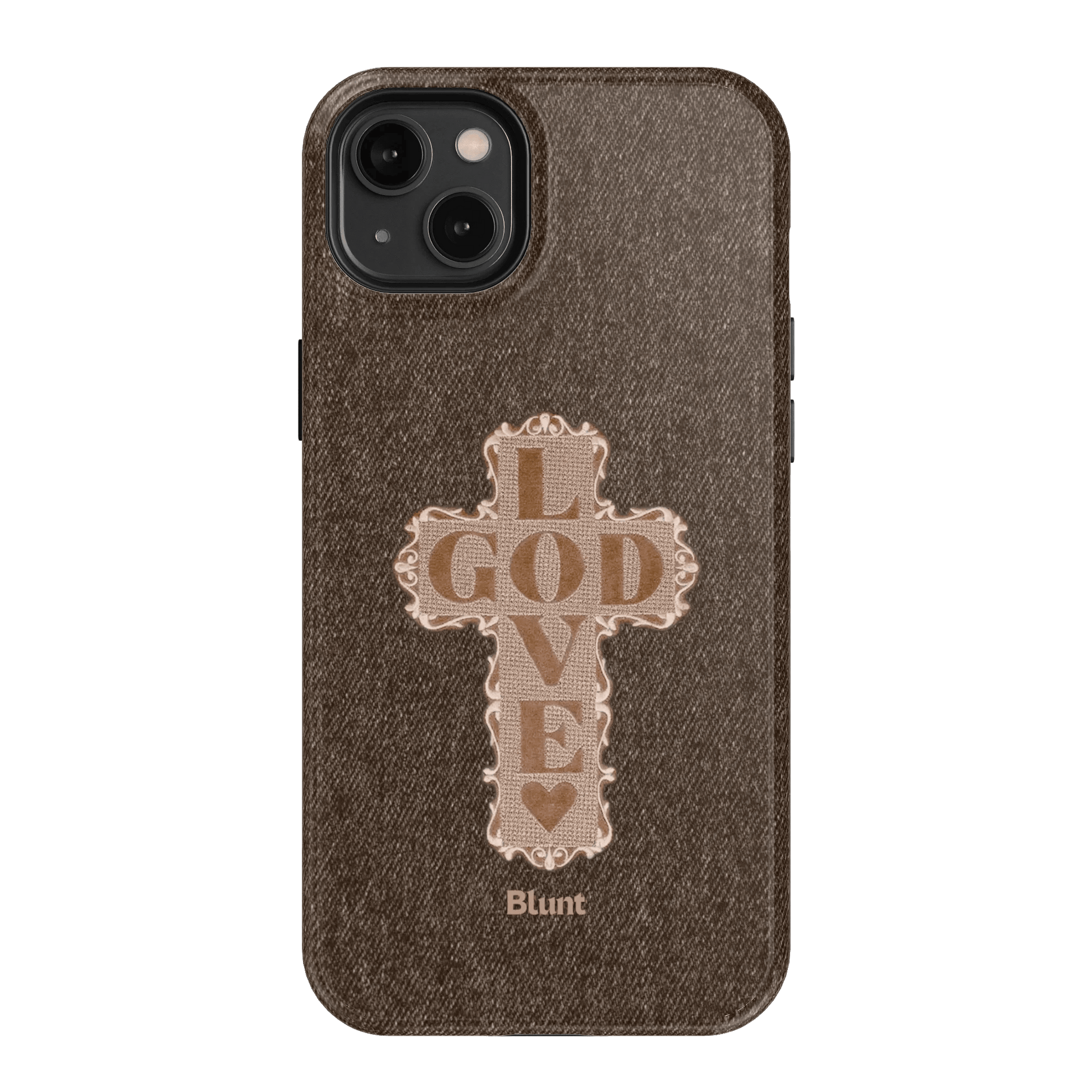 Love God Brown Cross iPhone Case - Blunt Cases