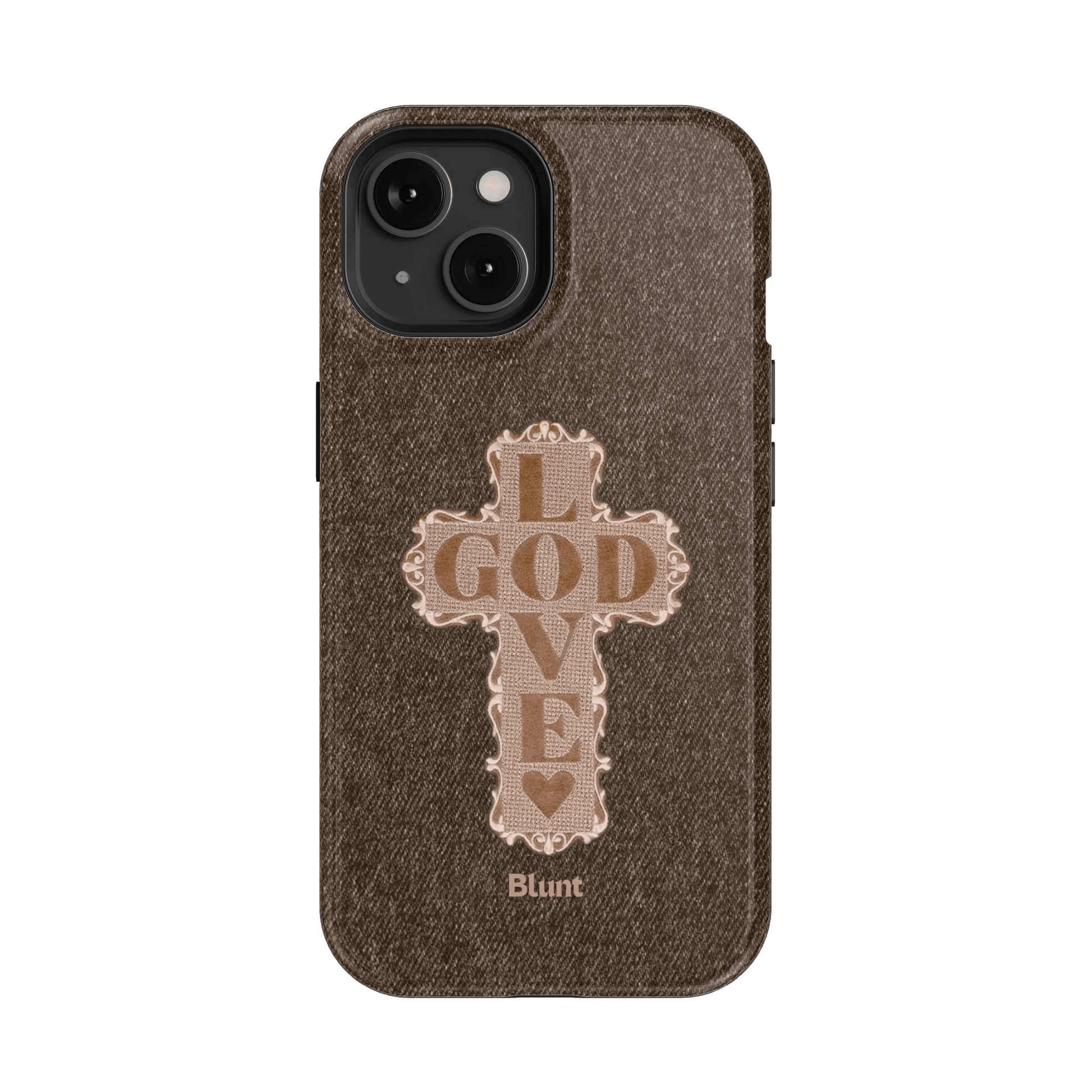 Love God Brown Cross iPhone Case - Blunt Cases
