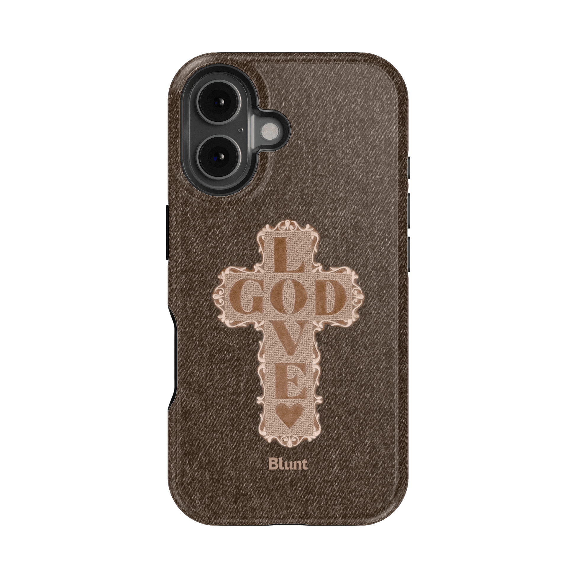 Love God Brown Cross iPhone Case - Blunt Cases