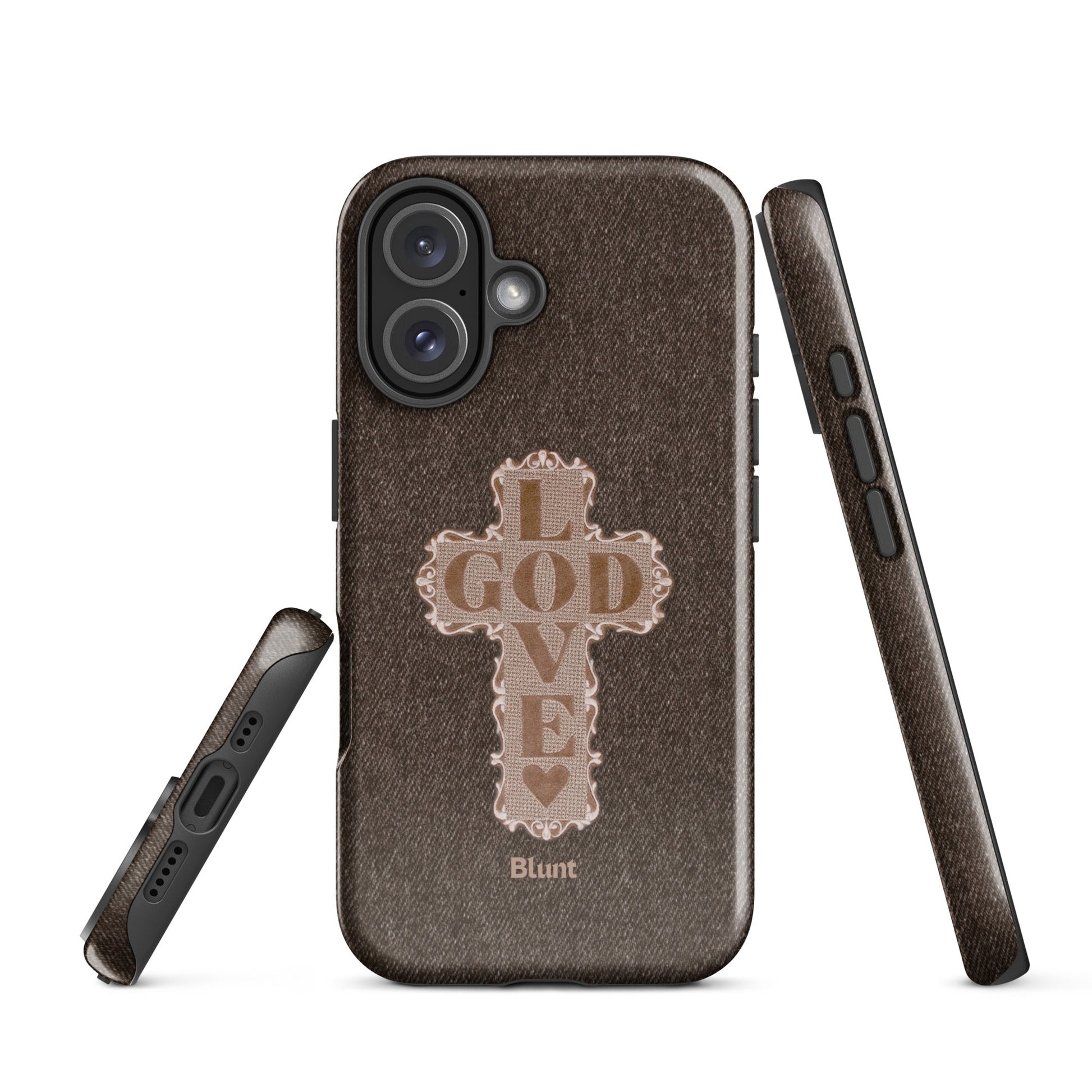Love God Brown Cross iPhone Case - Blunt Cases
