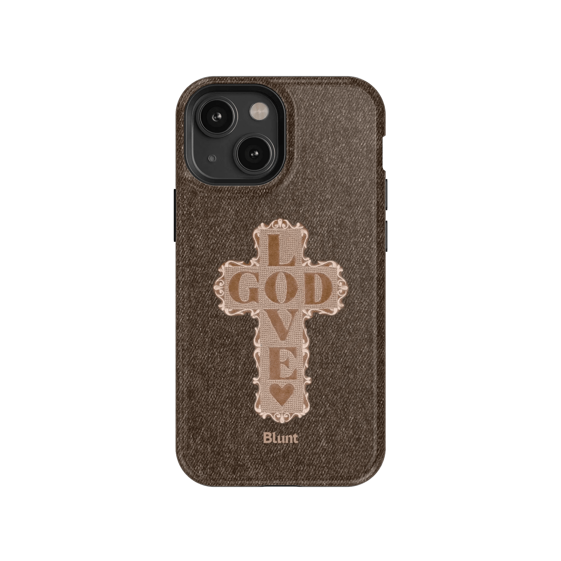 Love God Brown Cross iPhone Case - Blunt Cases