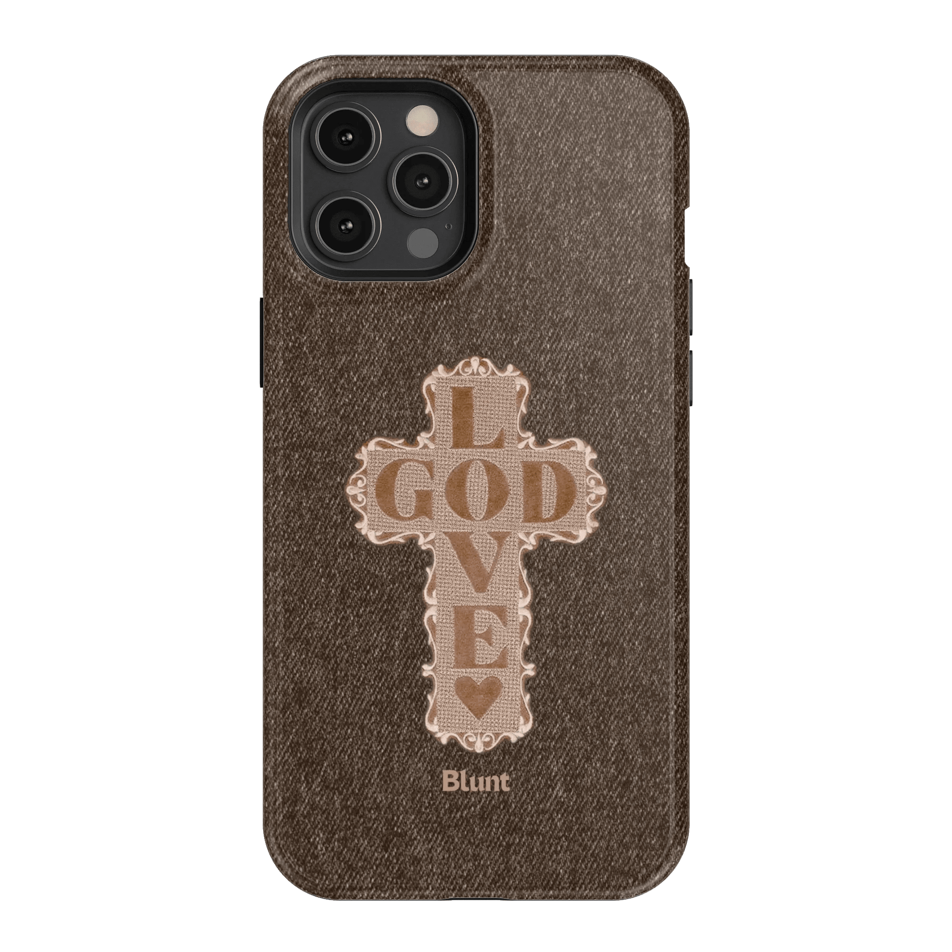 Love God Brown Cross iPhone Case - Blunt Cases