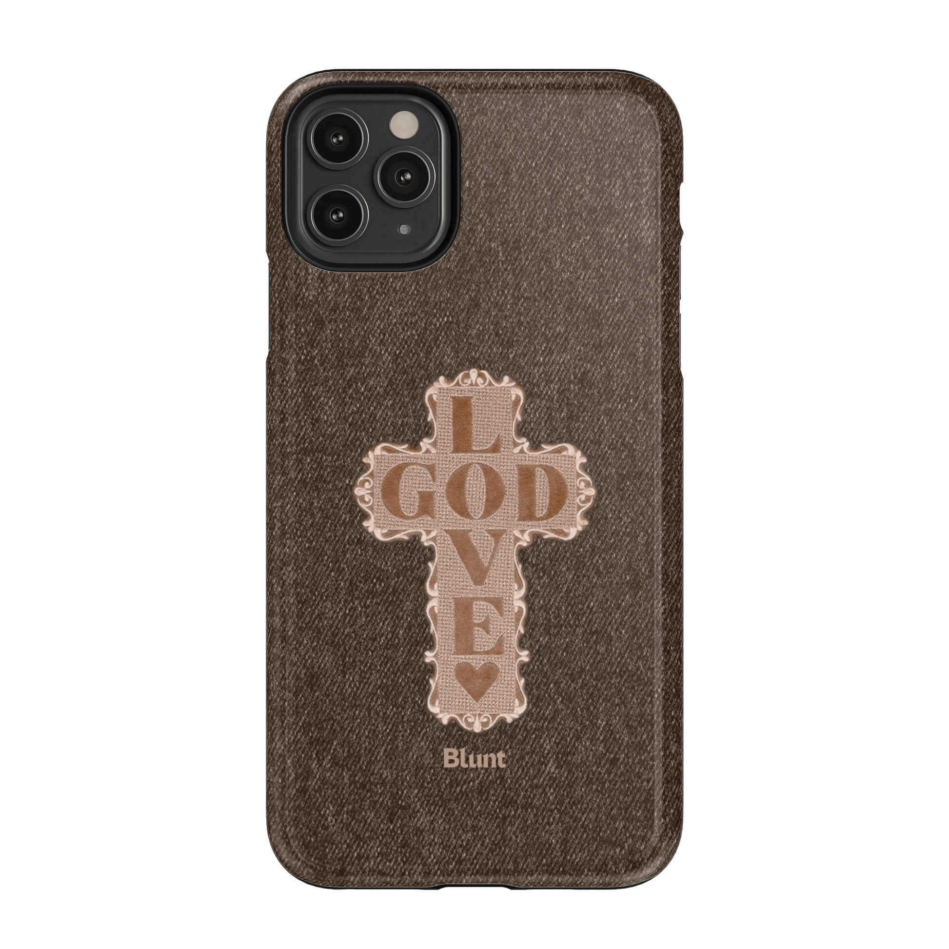 Love God Brown Cross iPhone Case - Blunt Cases