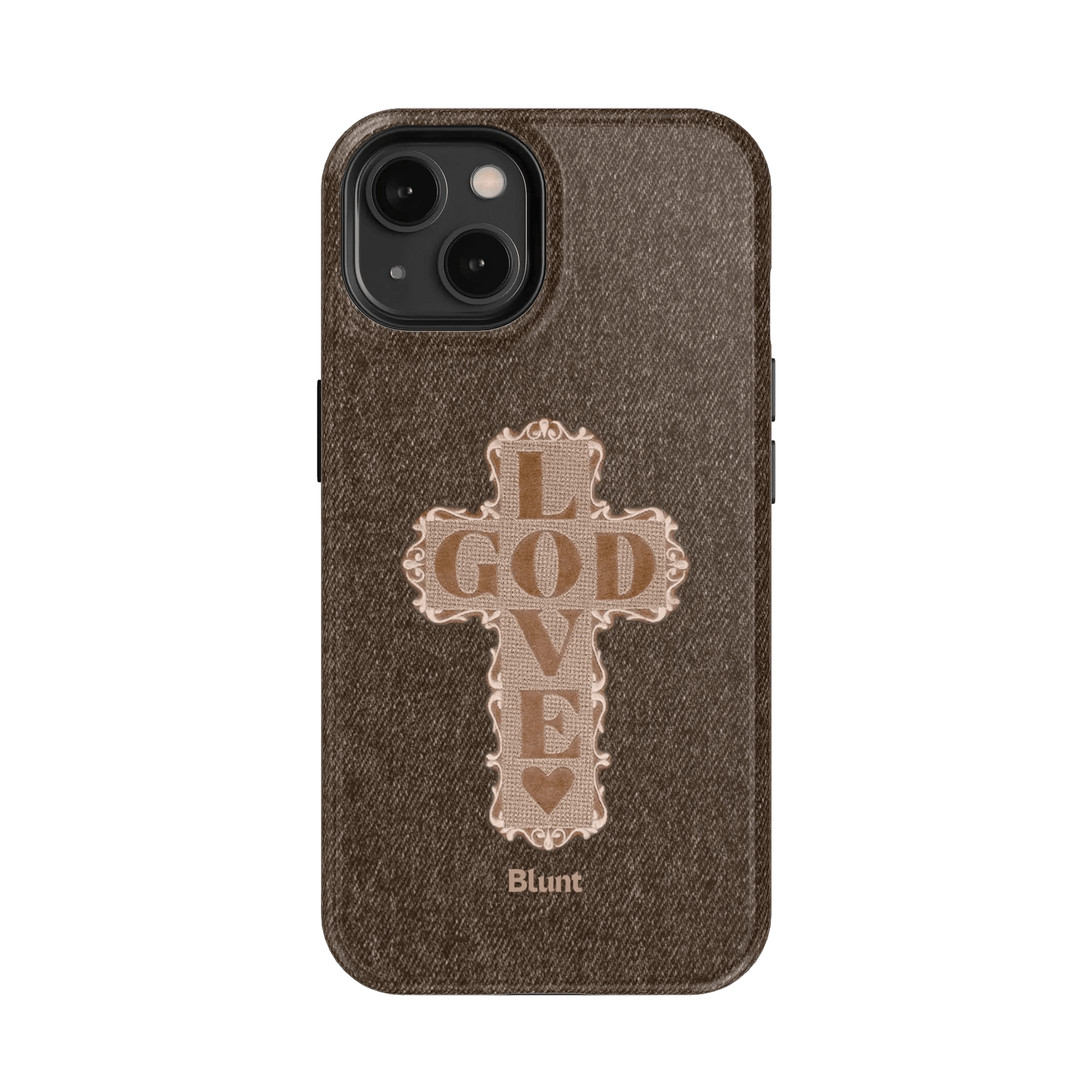 Love God Brown Cross iPhone Case - Blunt Cases