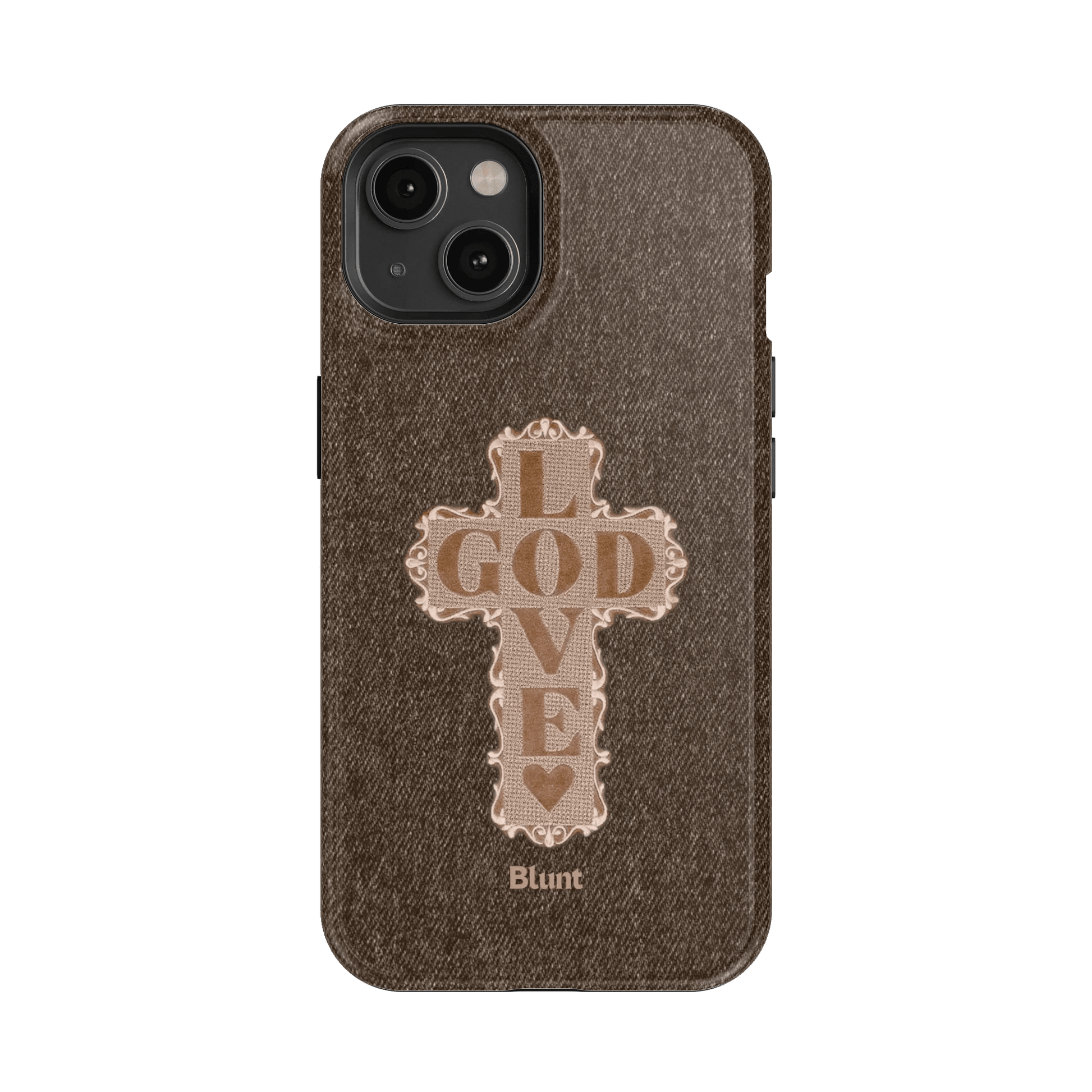 Love God Brown Cross iPhone Case - Blunt Cases