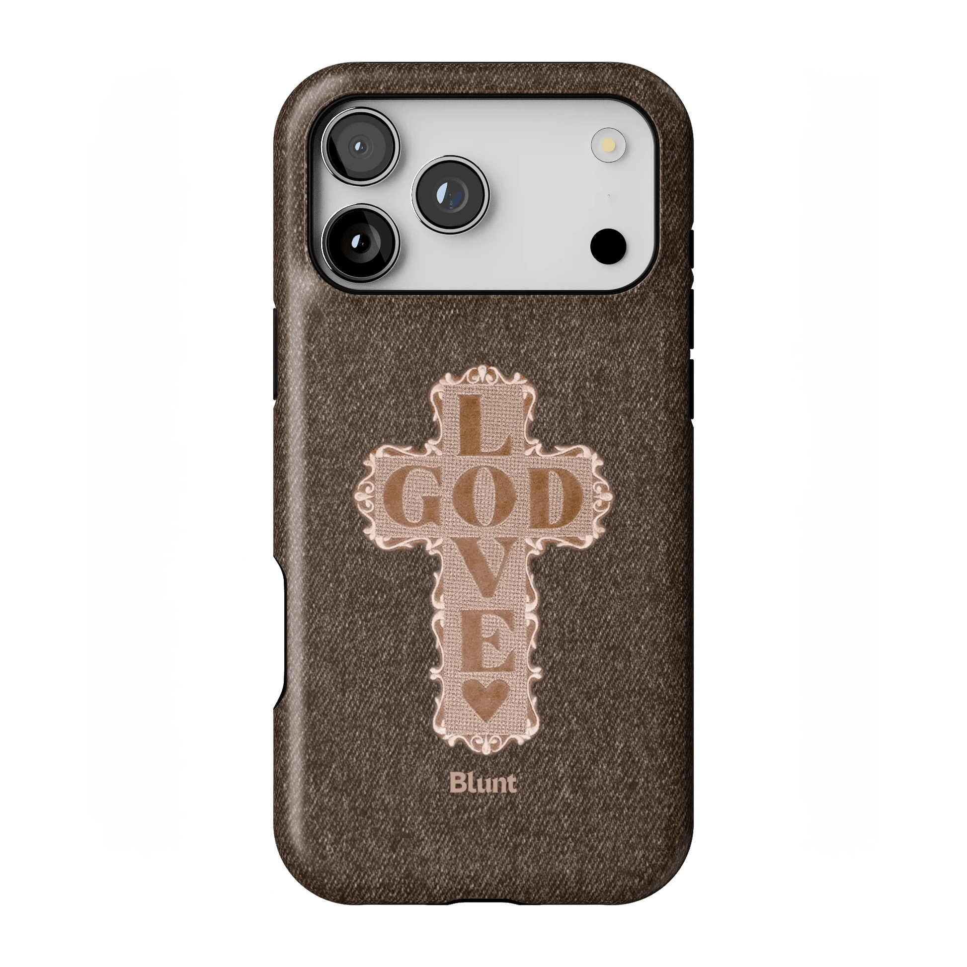 Love God Brown Cross iPhone Case - Blunt Cases