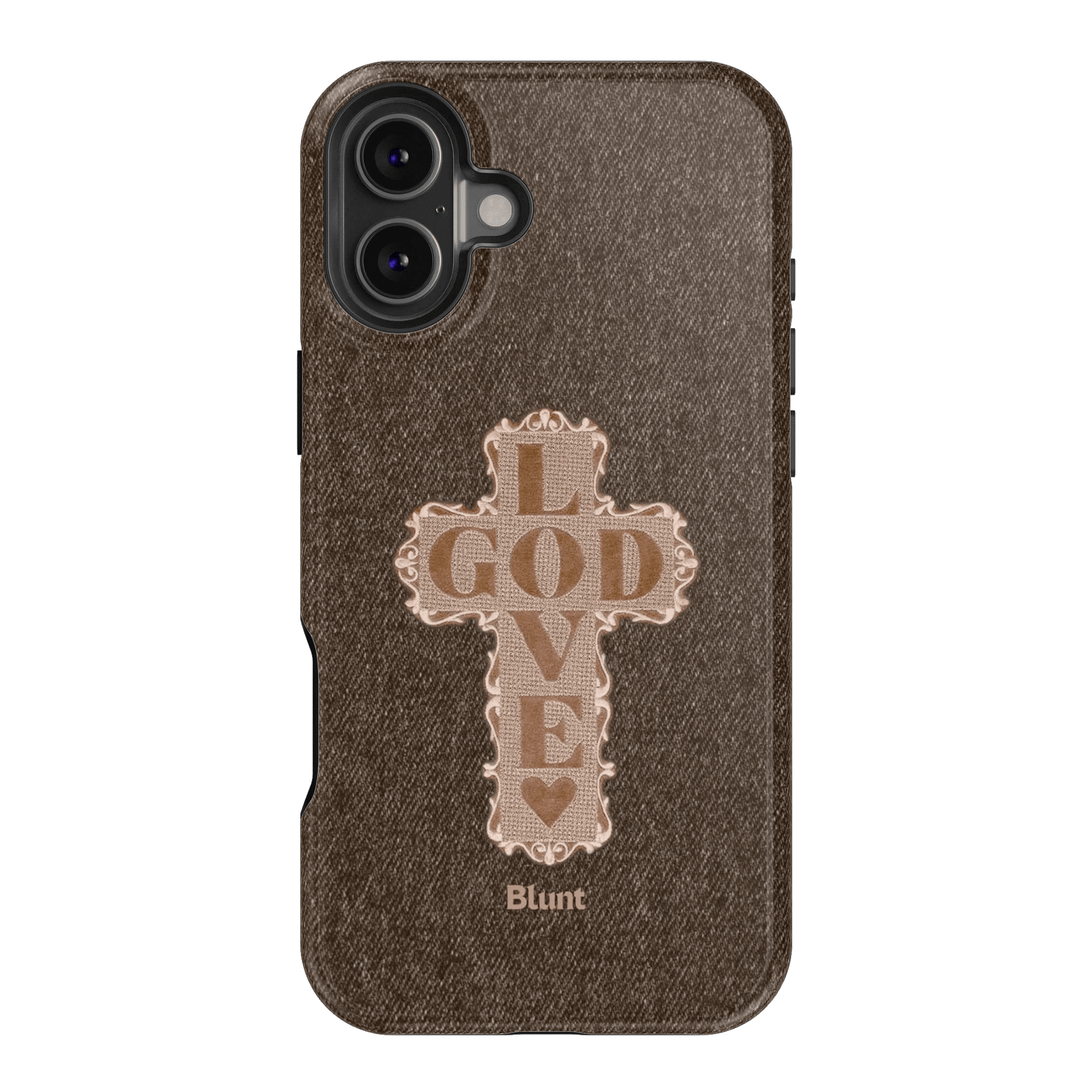 Love God Brown Cross iPhone Case - Blunt Cases