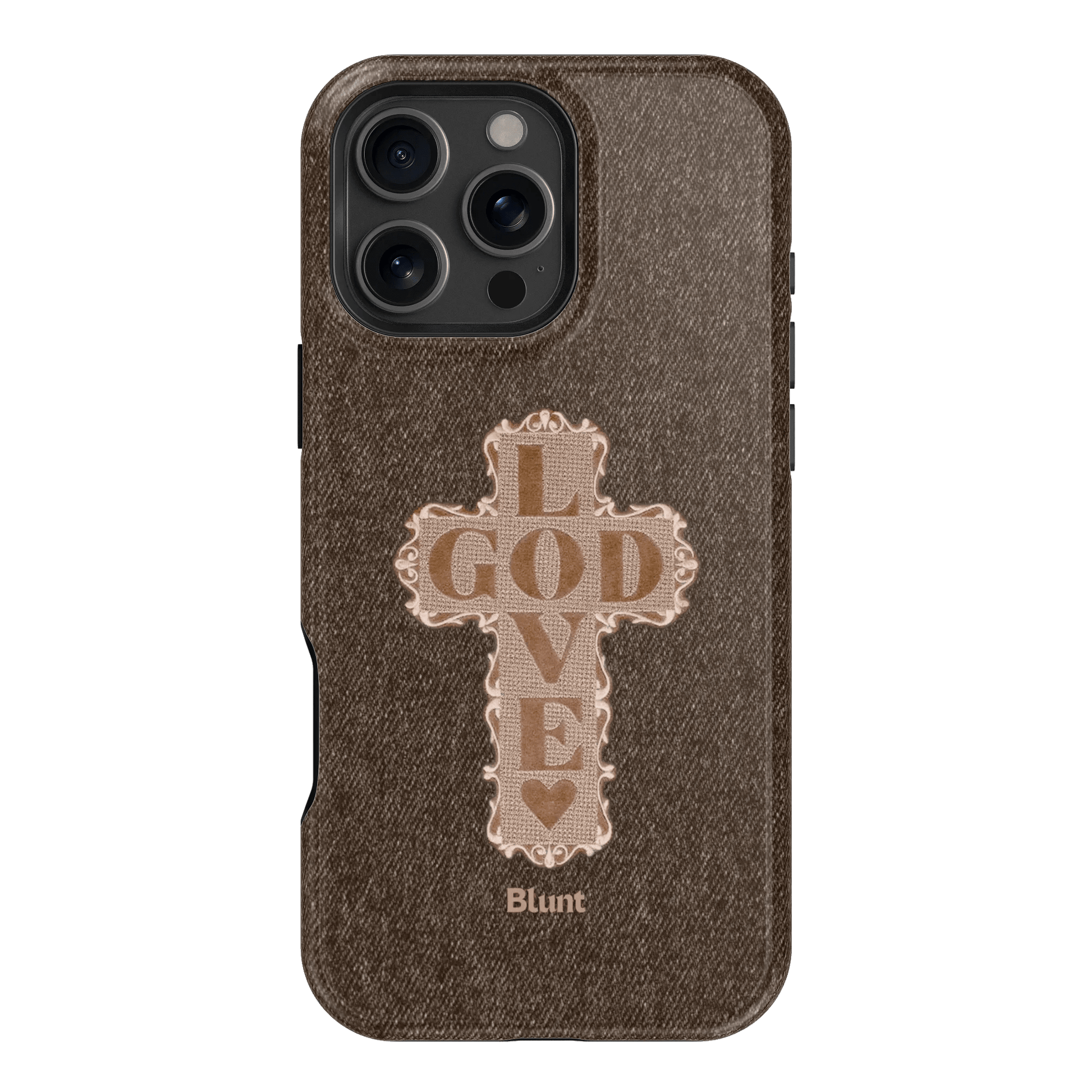 Love God Brown Cross iPhone Case - Blunt Cases