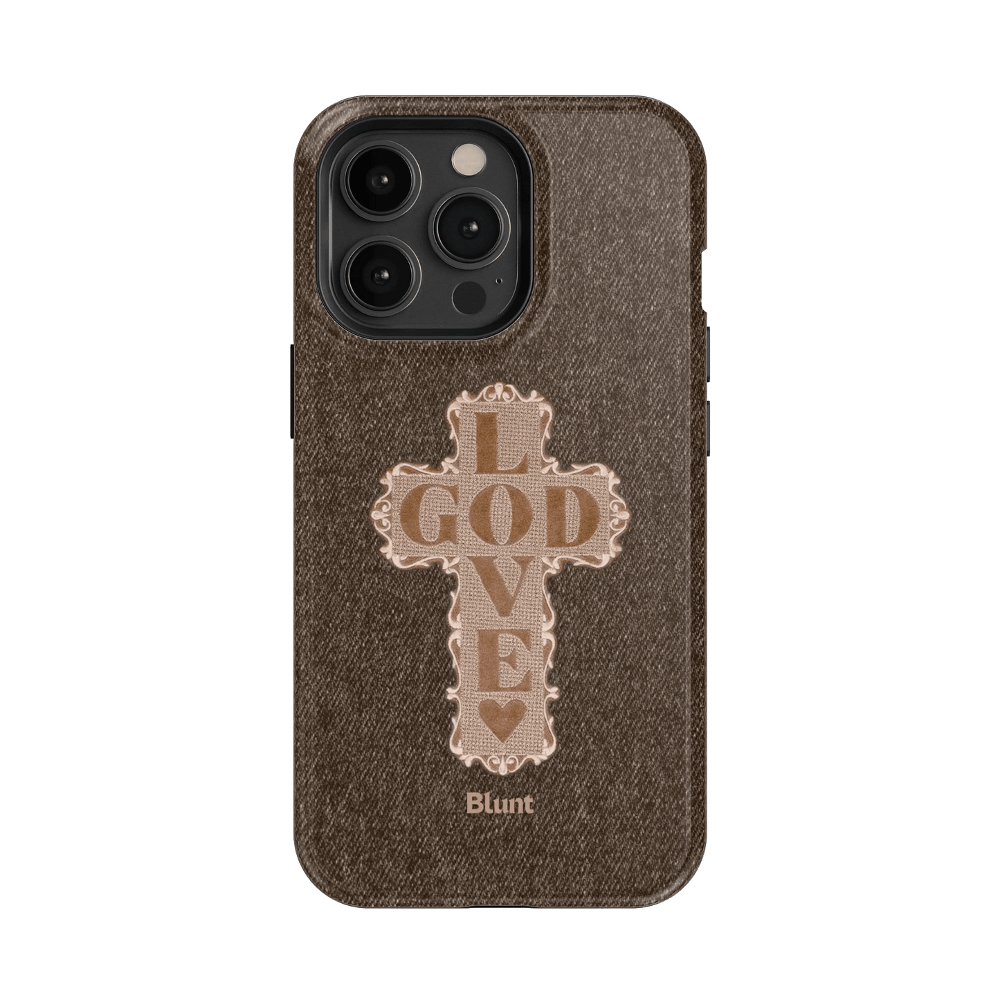 Love God Brown Cross iPhone Case - Blunt Cases