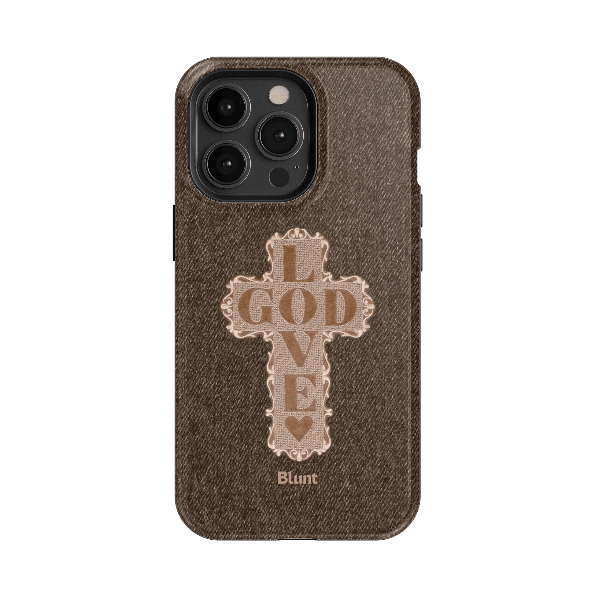 Love God Brown Cross iPhone Case - Blunt Cases