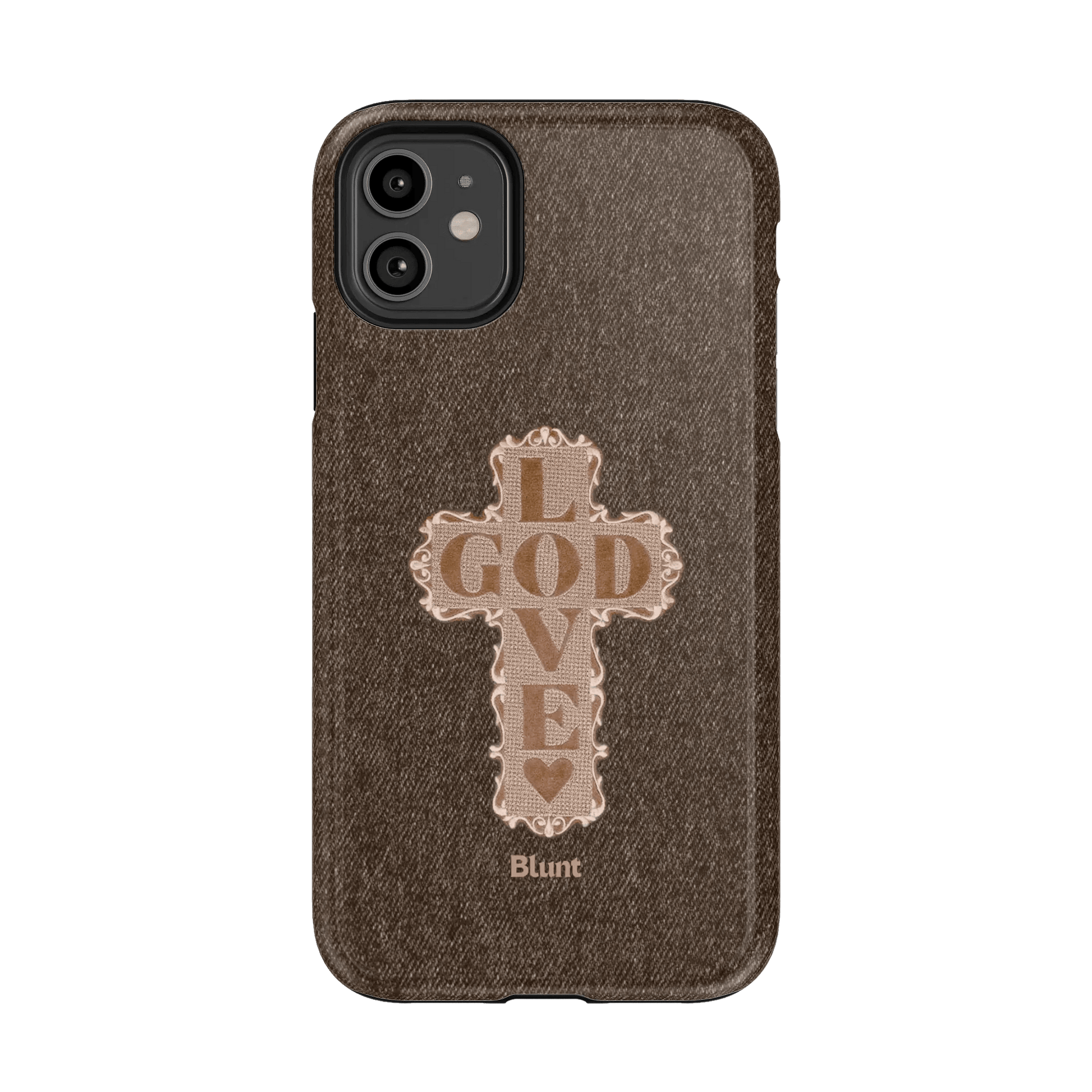 Love God Brown Cross iPhone Case - Blunt Cases