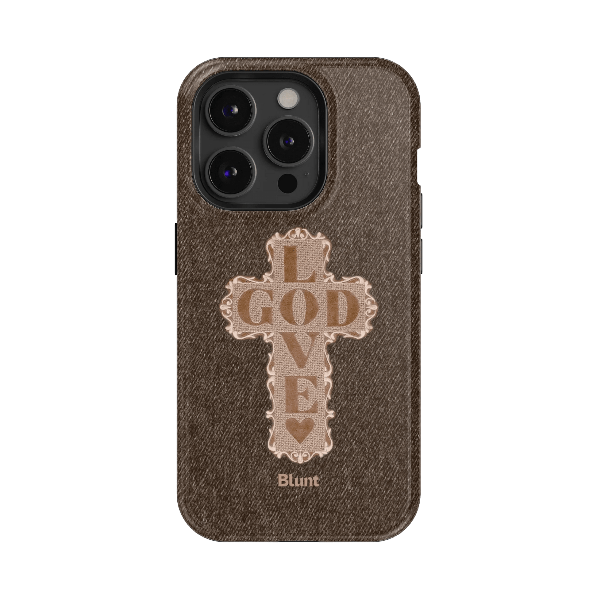Love God Brown Cross iPhone Case - Blunt Cases