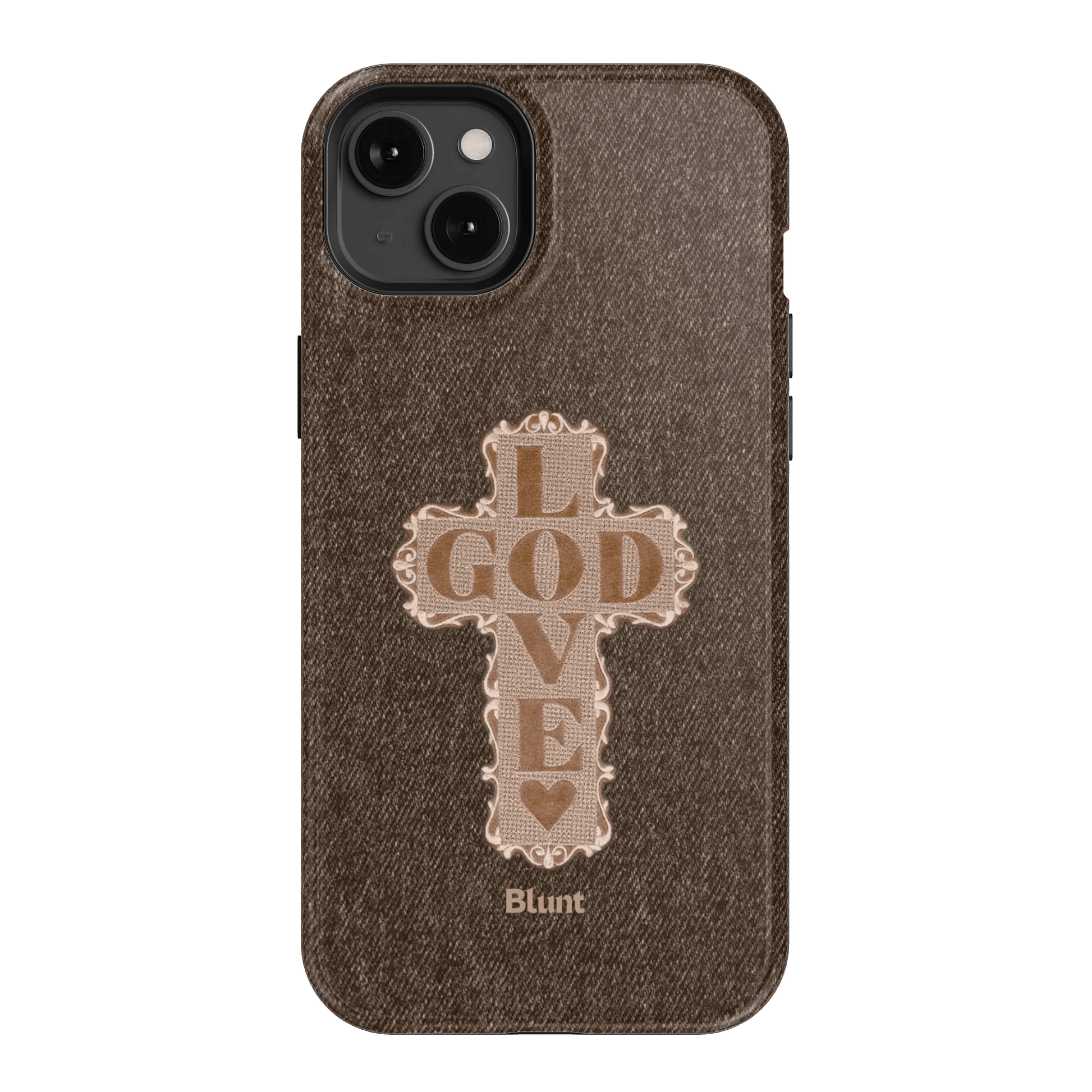 Love God Brown Cross iPhone Case - Blunt Cases